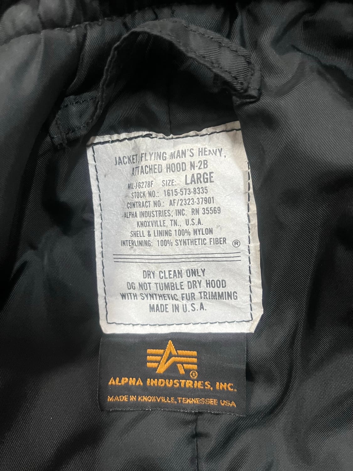 80s 알파인더스트리 N2B 블랙 IDEAL 지퍼 상품이미지2