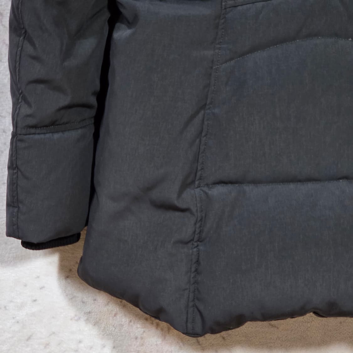빈티지 카키 라쿤퍼 후드 덕다운 패딩 상품이미지7