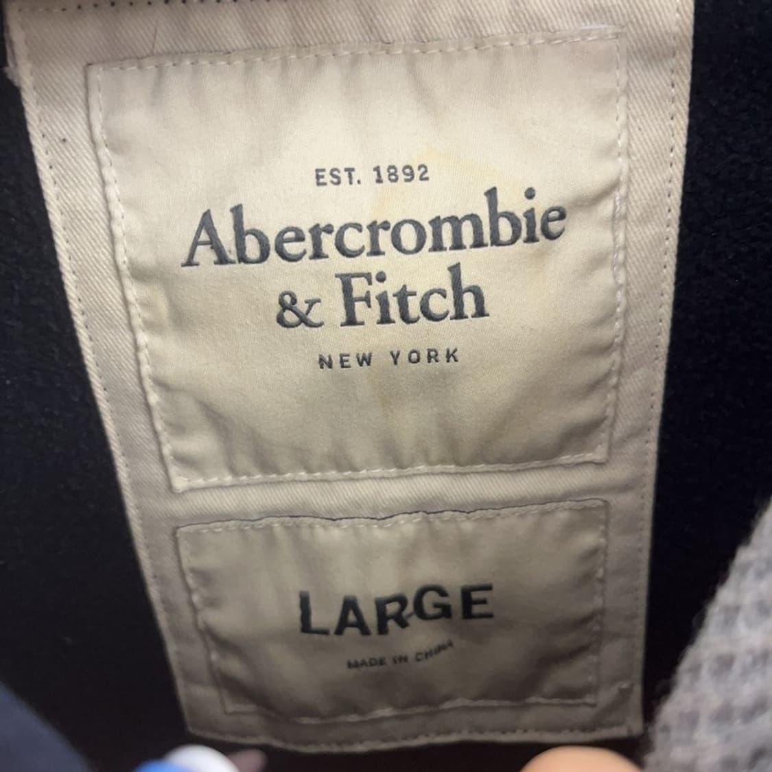 아베크롬비 레트로 올드빈티지 빅로고 기모 후드티 L C07587 상품이미지5