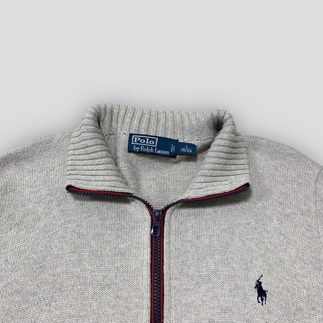 폴로 그레이 니트 집업 상품이미지3