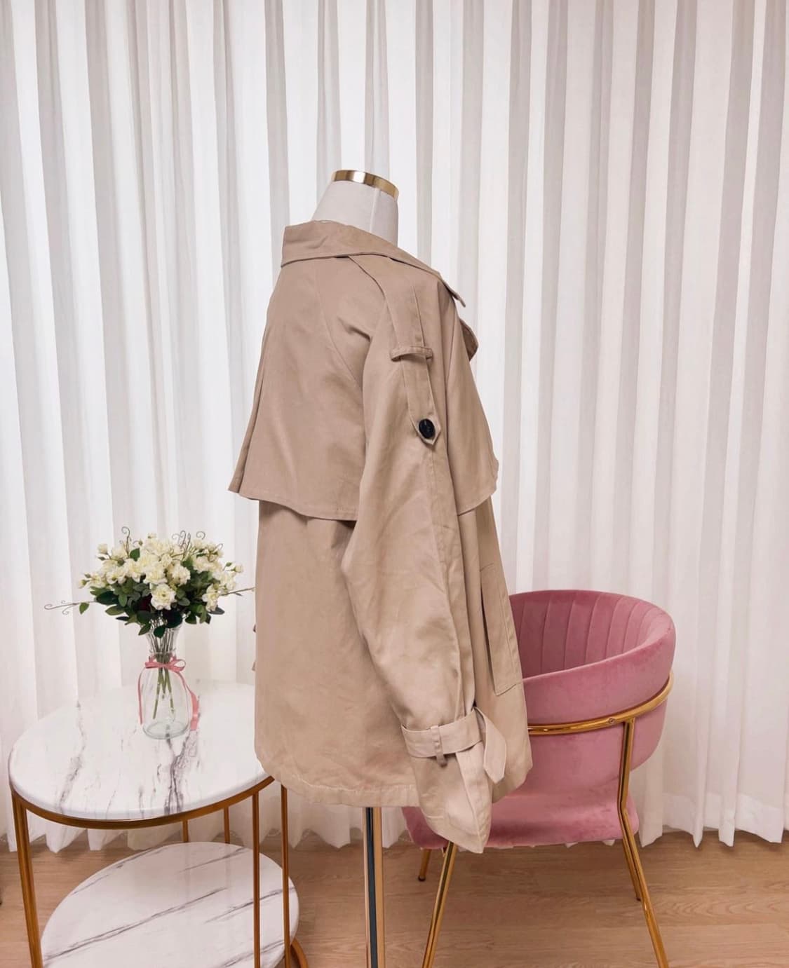 여성 숏 트렌치자켓 상품이미지4