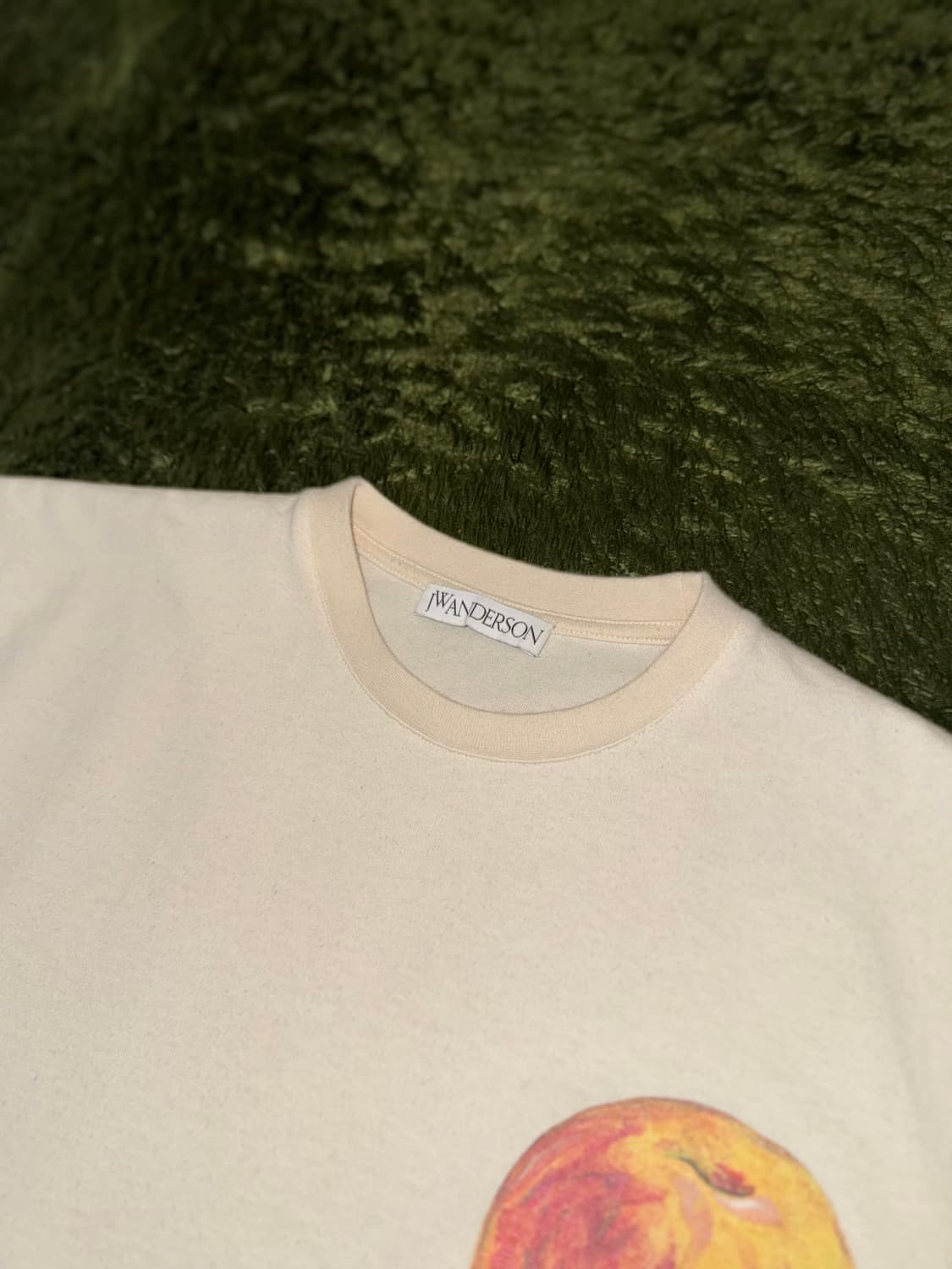 [S] JW 앤더슨 21ss 피치 엠브로더리 로고 티셔츠 오트밀 상품이미지3