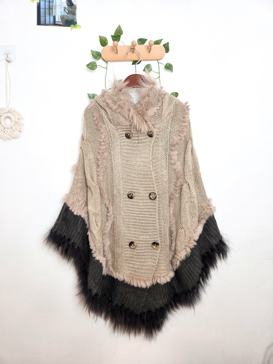 더블버튼 케이프 가디건 상품이미지1