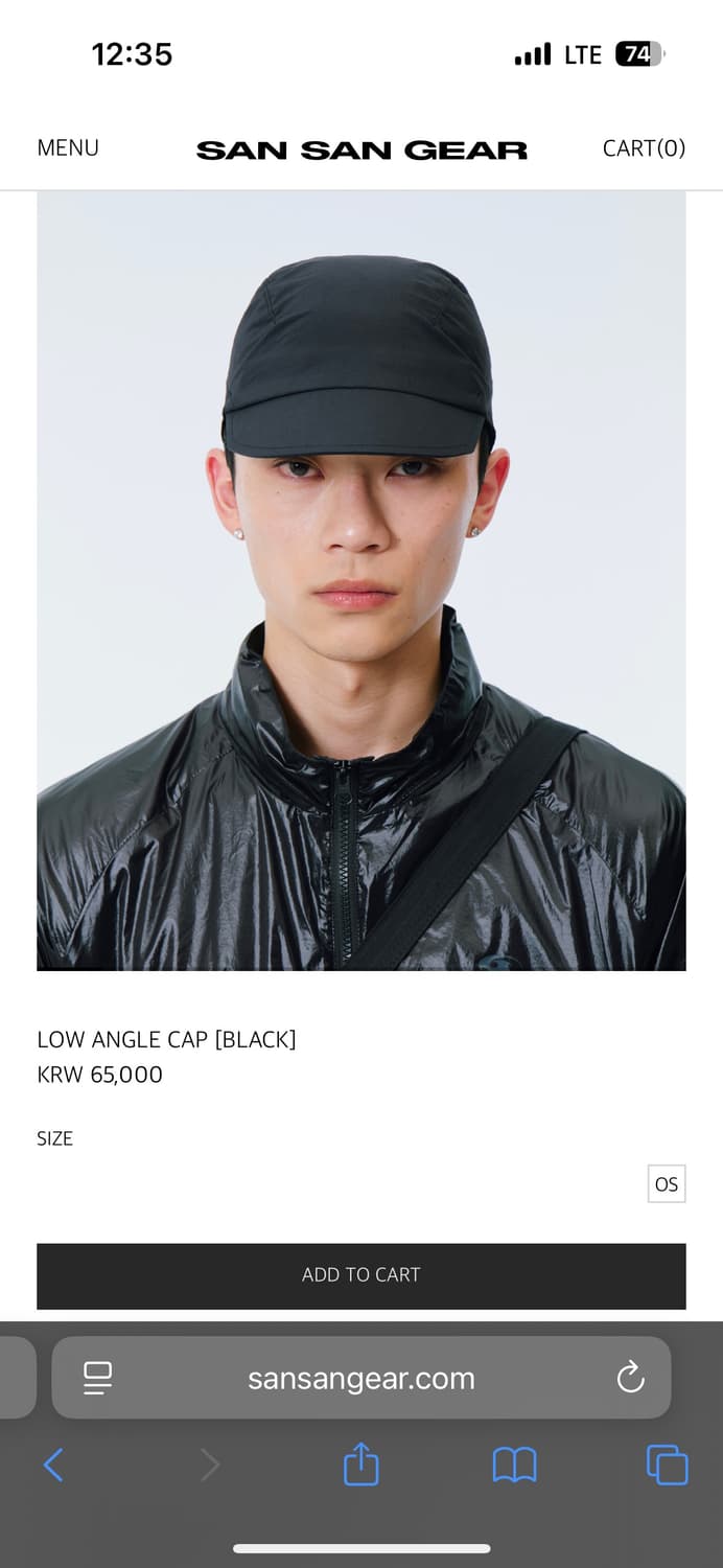 산산기어 low angle cap 블랙 상품이미지2