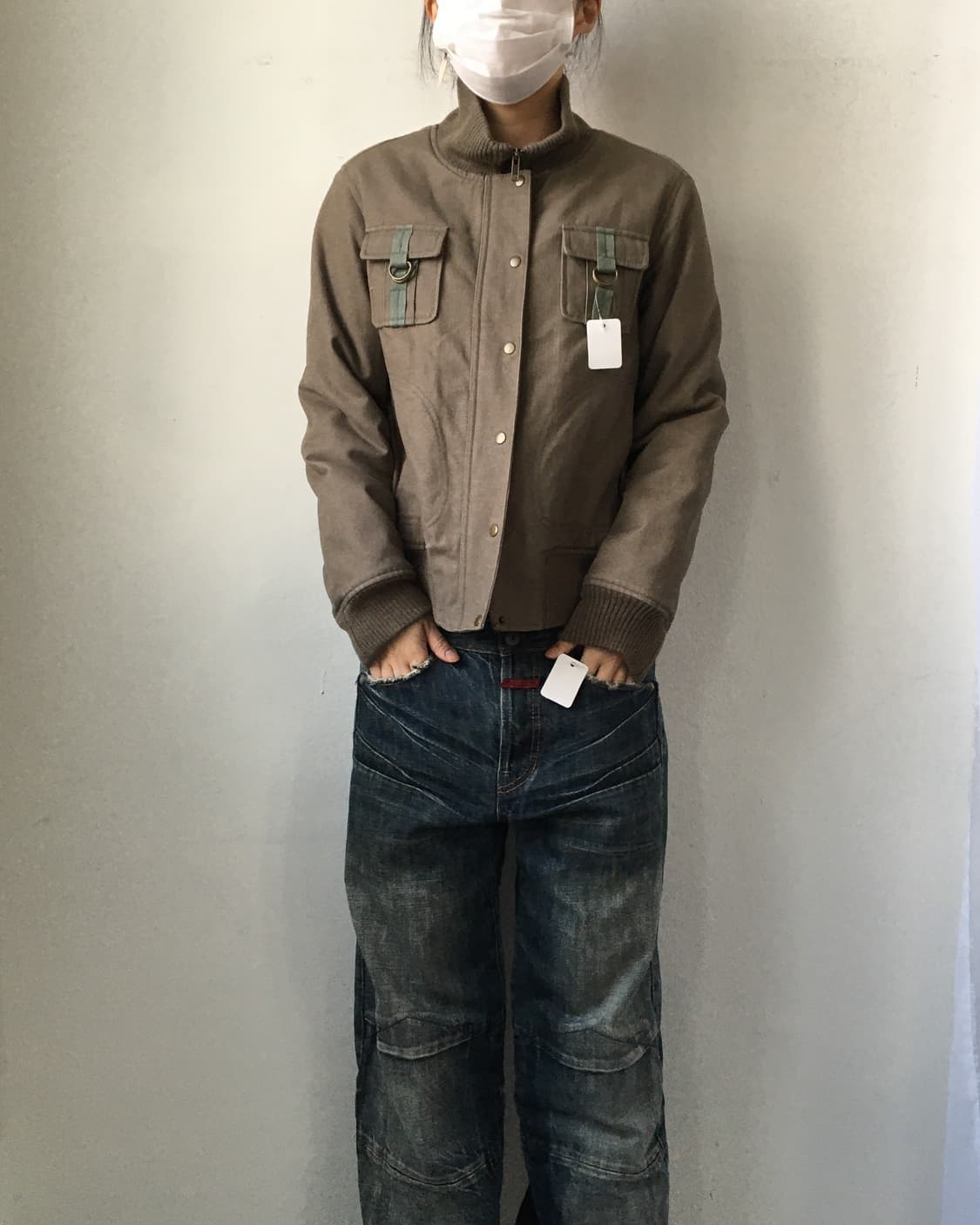 Pocket point high neck bomber jacket 상품이미지1