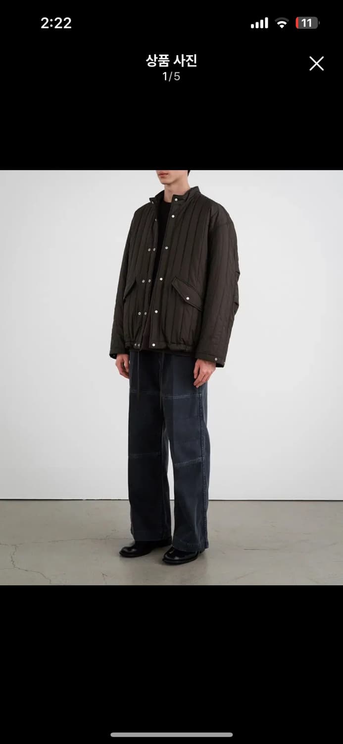 새상품(M)인사일런스 3M 신슐레이트 퀄티드 점퍼 다크브라운 상품이미지3