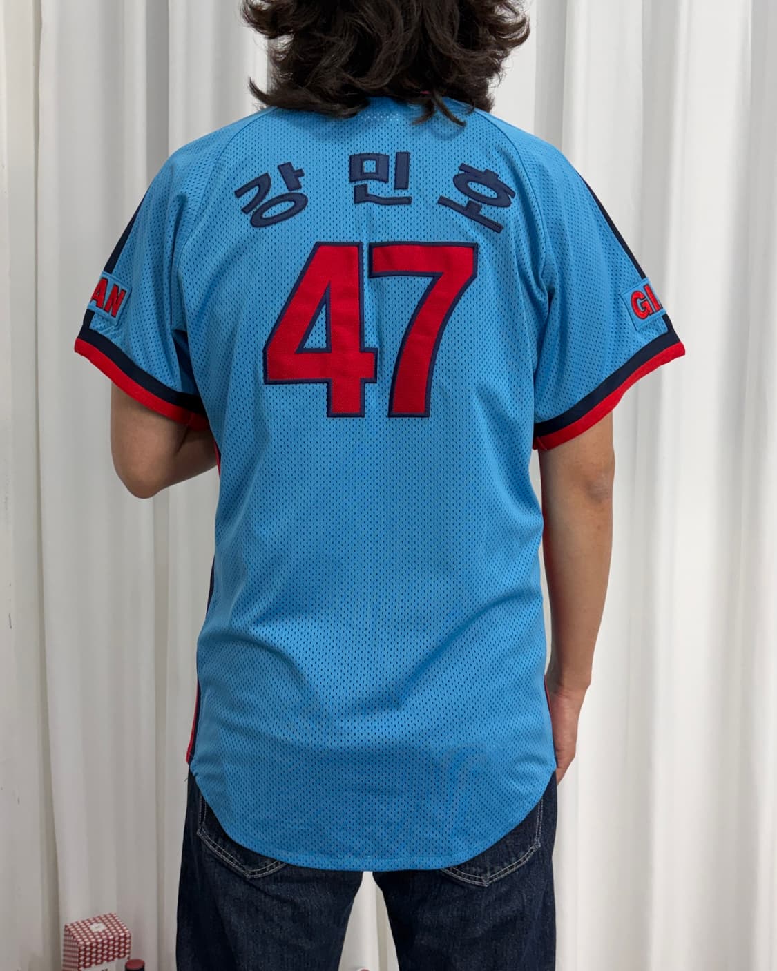 [XL]롯데 자이언츠 네포스 스머프 강민호 야구 유니폼 상품이미지2
