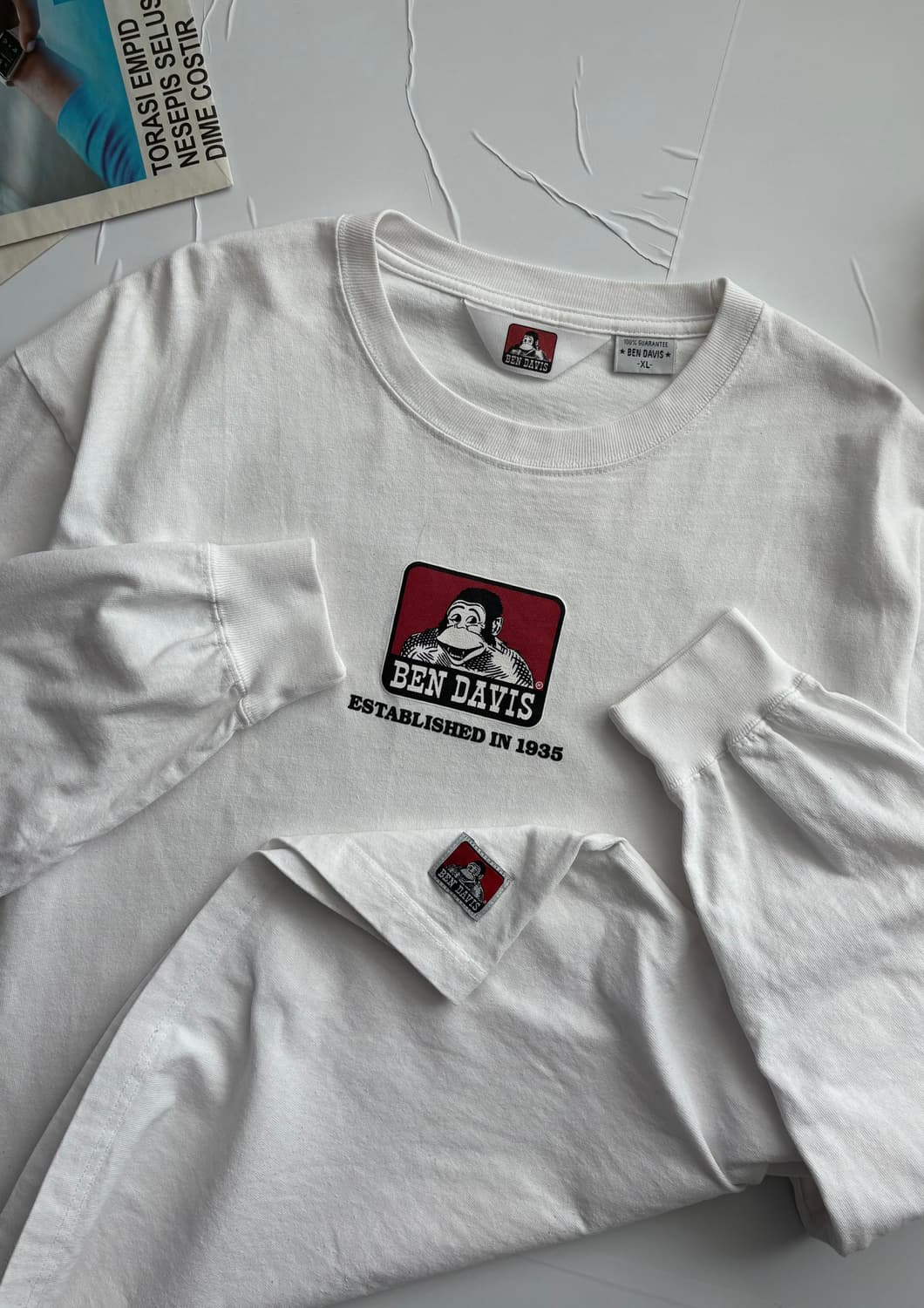 벤데이비스 빅로고 화이트 슬리브 상품이미지3