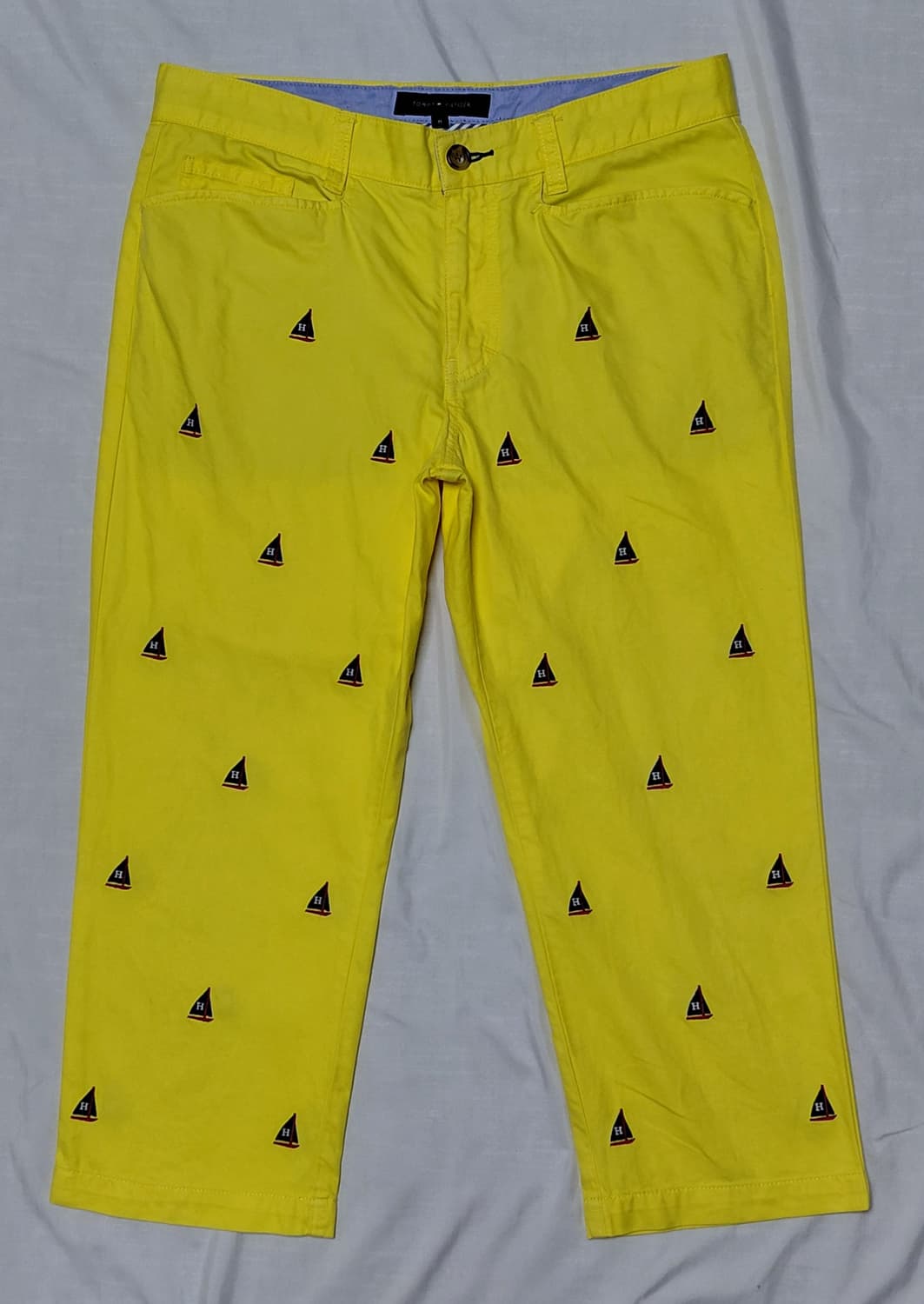 타미힐피거 요트 자수 크롭 팬츠 (옐로우/M) 상품이미지2