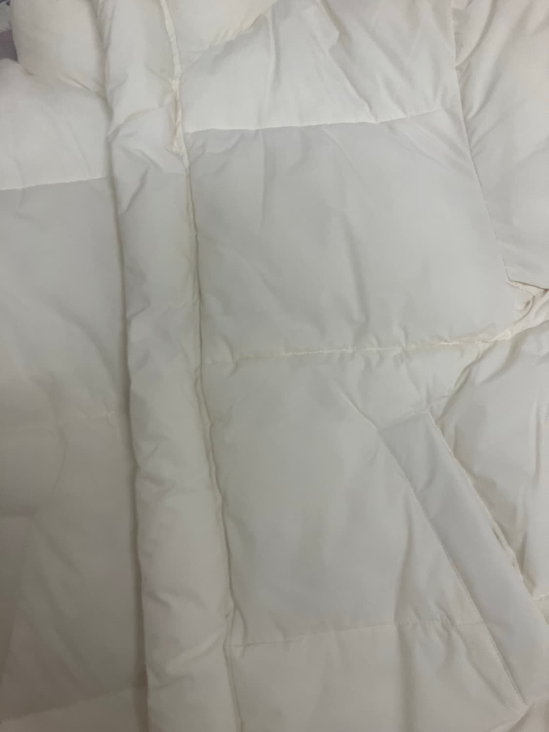 (새상품) 스파오 베이직 푸퍼 패딩 아이보리 L 상품이미지2