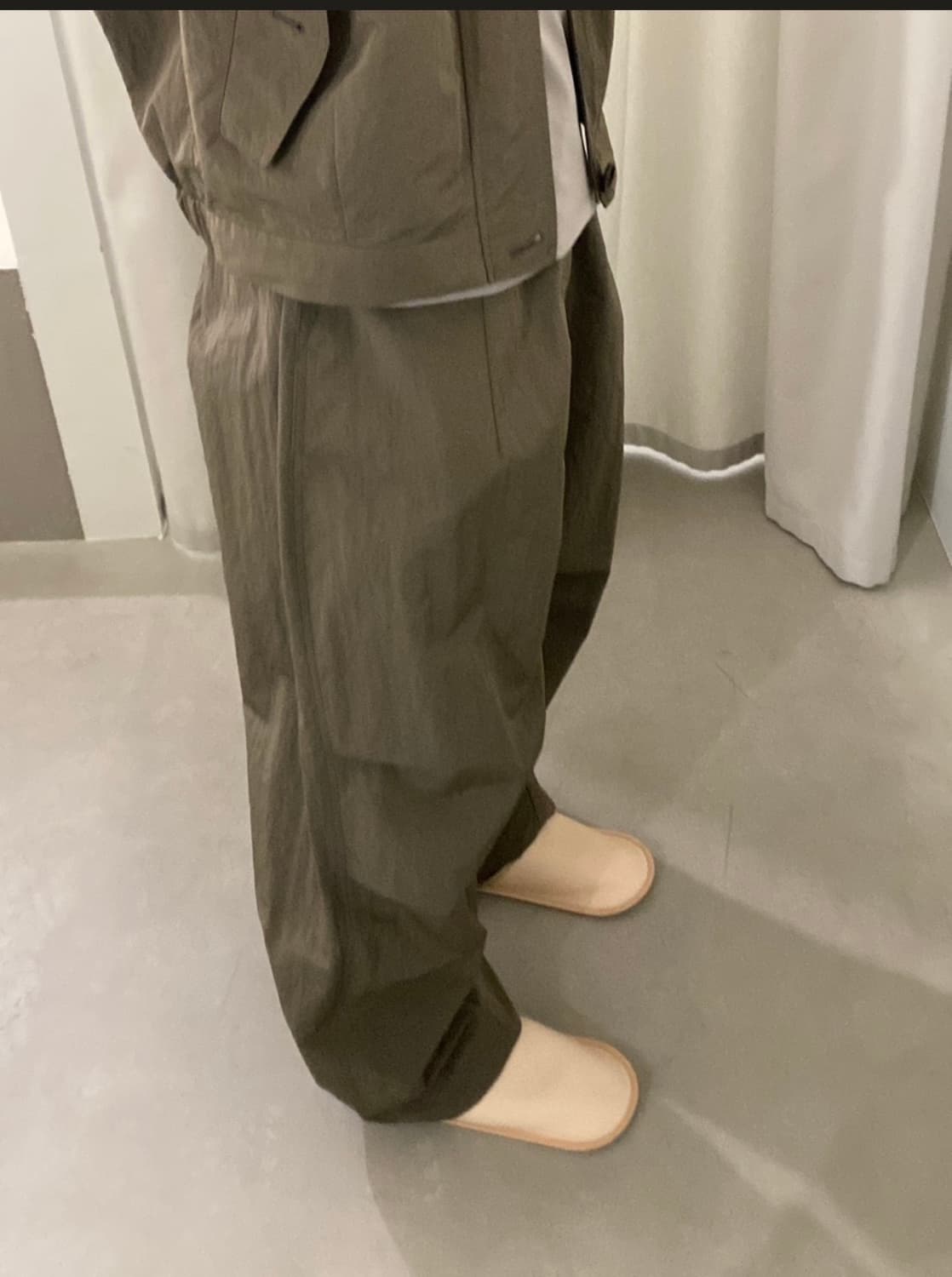 [아모멘토] 23ss 립스탑 나일론 팬츠_브라운(Msize) 상품이미지4