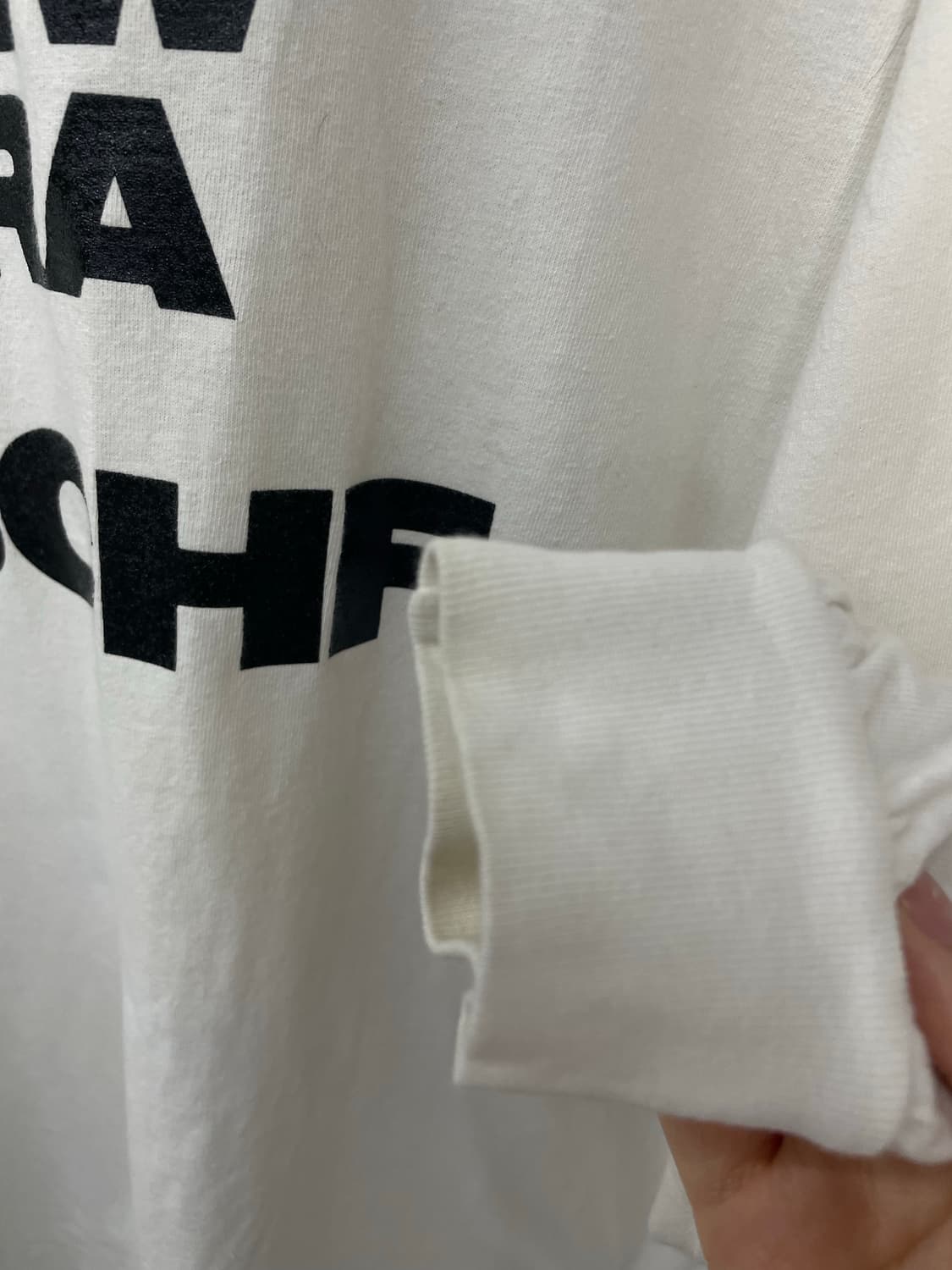 미스치프 백로고 화이트 롱 슬리브 H2482 상품이미지10