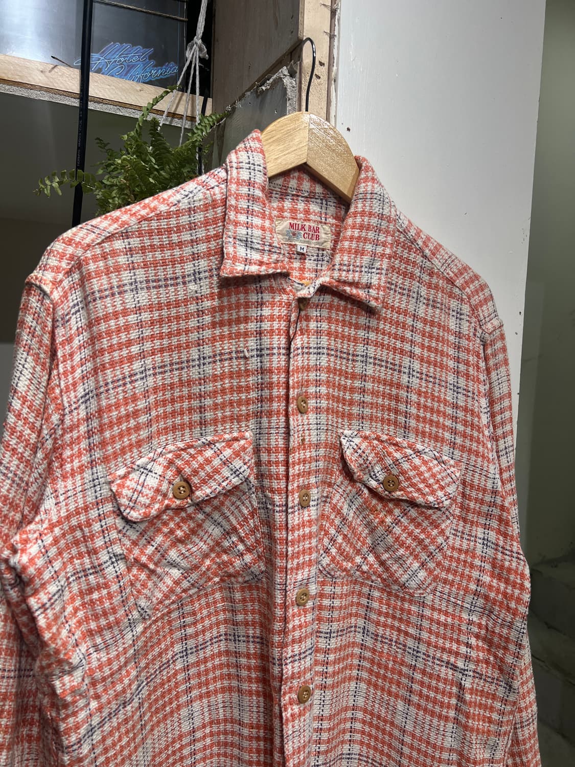 Milk Bar club 플란넬 체크 셔츠 상품이미지2