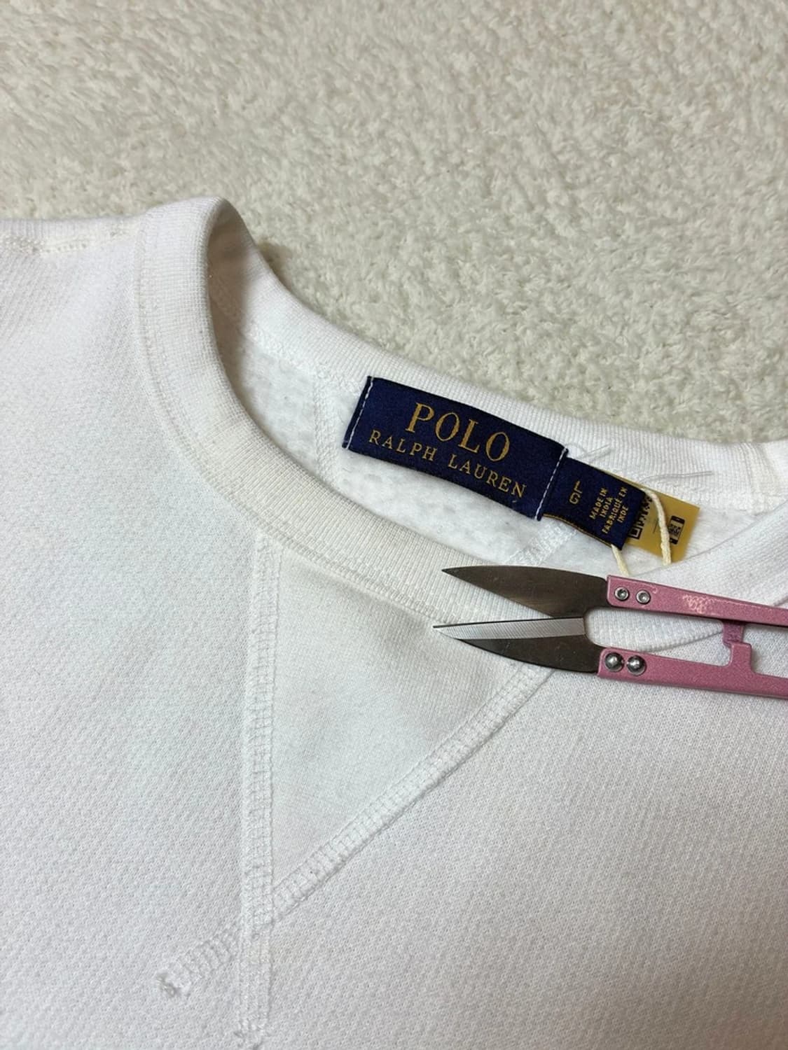 폴로 랄프로렌 로고 큐알 크루넥 맨투맨 PN6344    상품이미지4