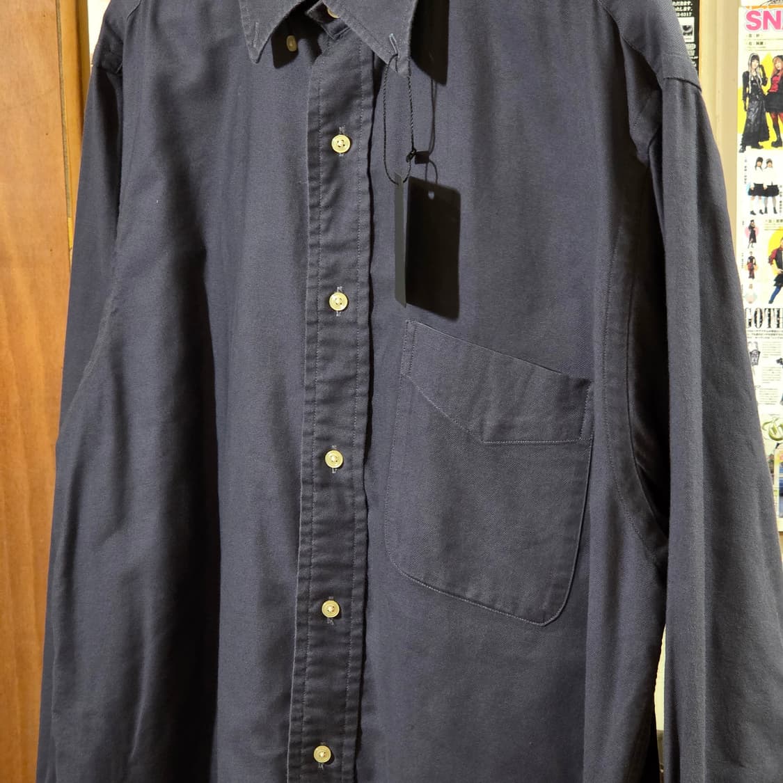 JPN 빈티지 차콜 퍼플 베이직 셔츠 상품이미지4