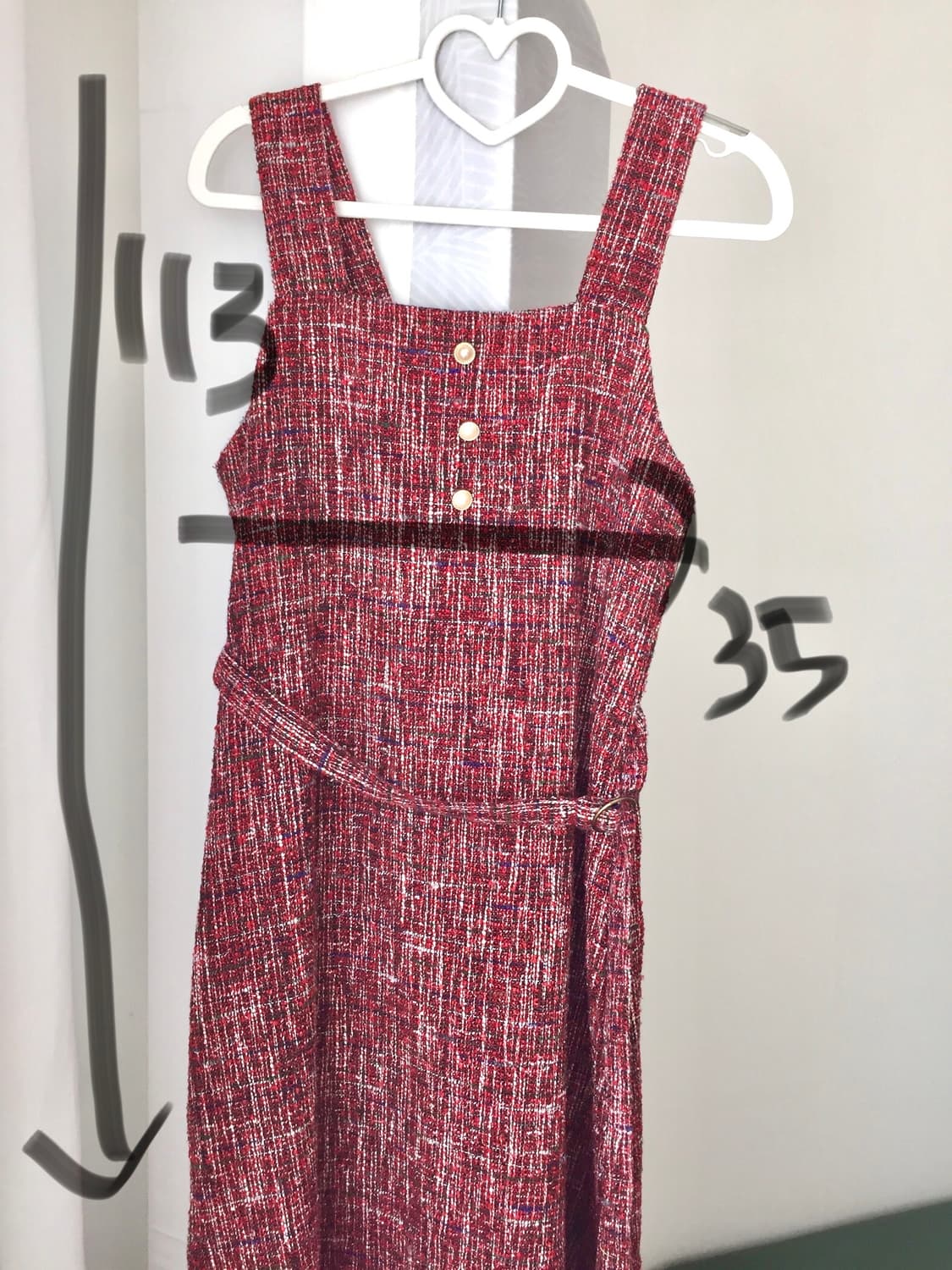 트위드 벨트원피스 상품이미지5