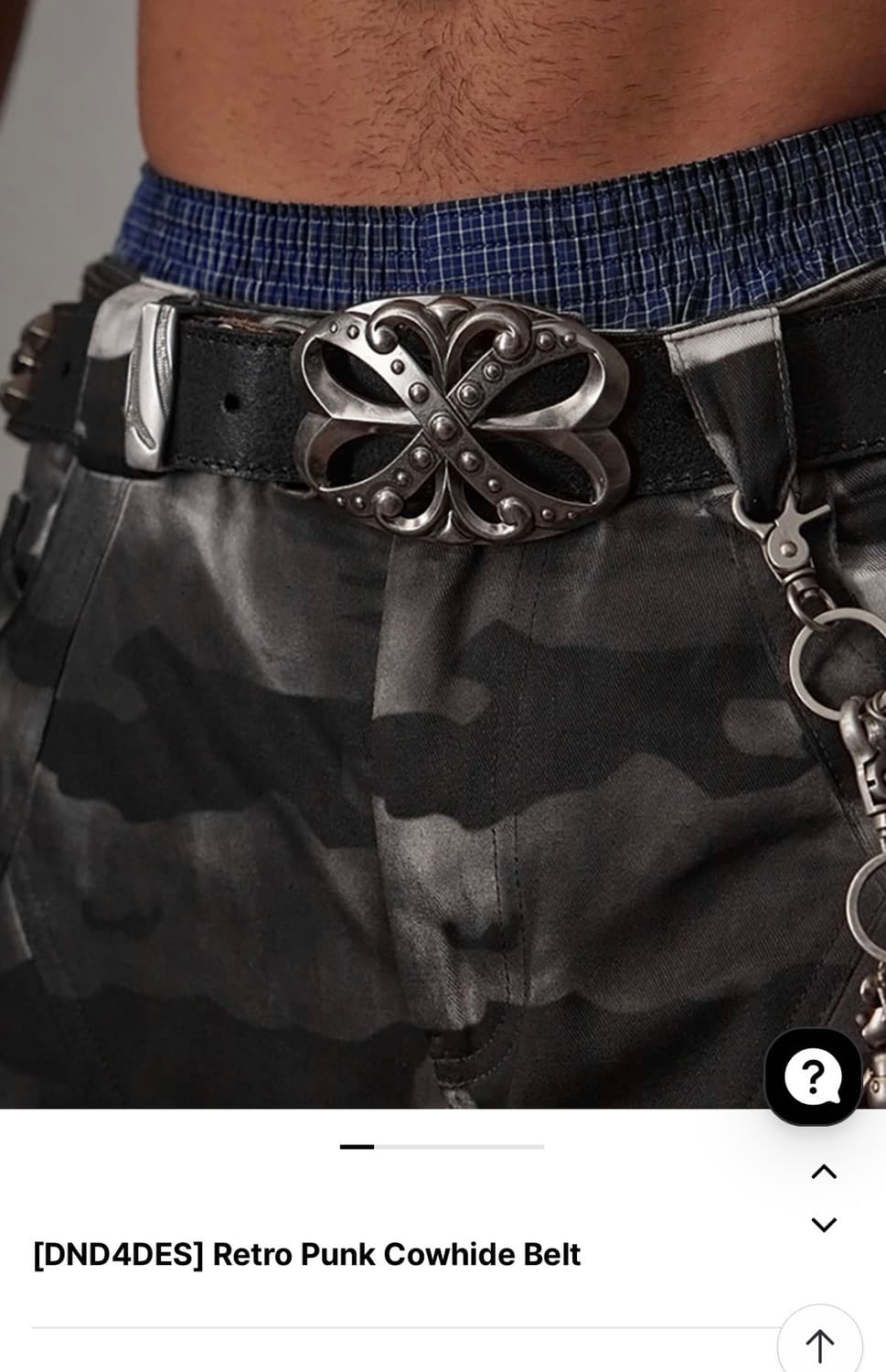 Retro punk cowhide Belt 상품이미지3