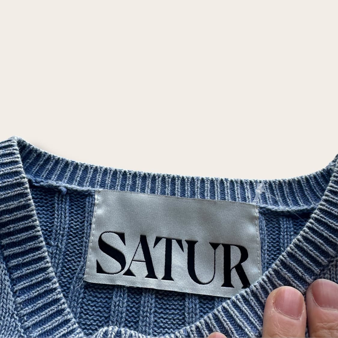 세터 아비오블루 케이블 오버핏 니트 상품이미지3