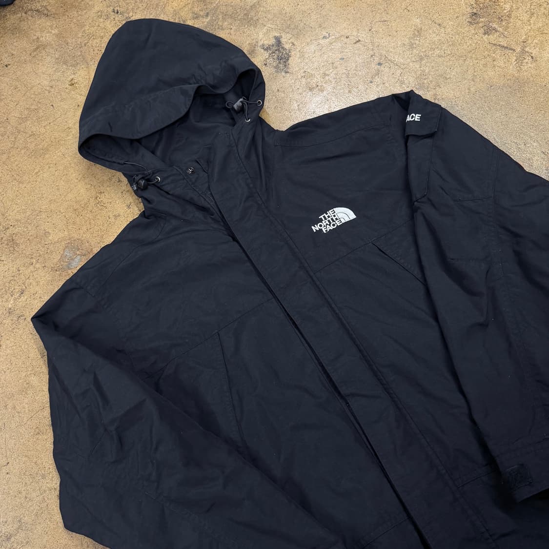 [정품/85] 노스페이스 블랙 후드 바람막이 자켓 b14 상품이미지1