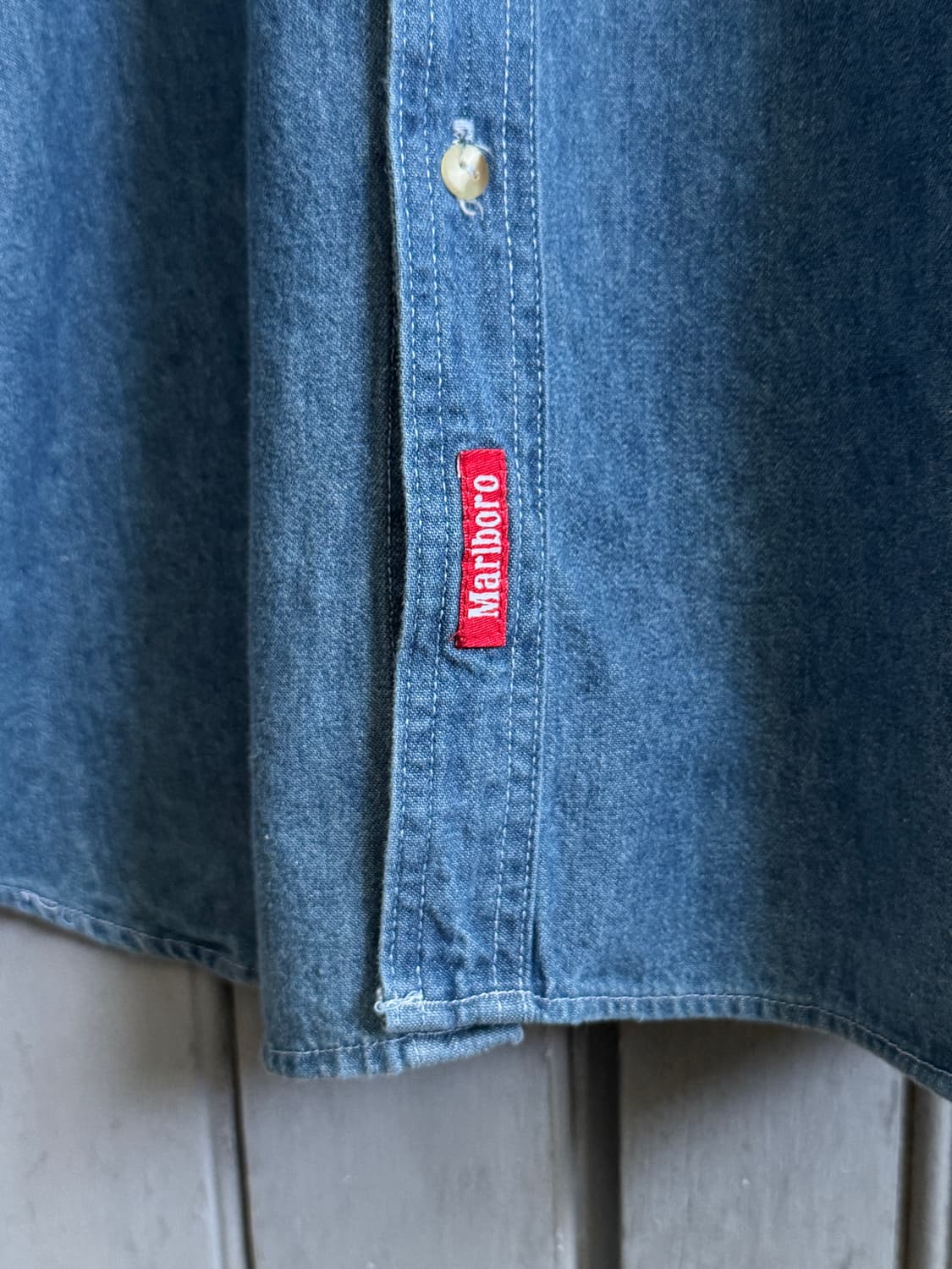 [XL]90's 말보로 USA 웨스턴 데님 셔츠 상품이미지6