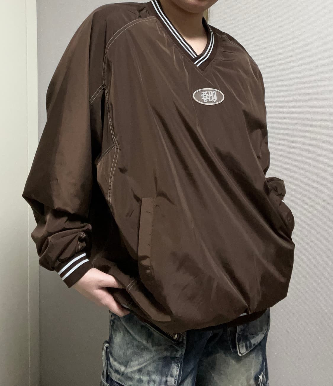 빈티지 스티치 나일론 아노락 상품이미지1