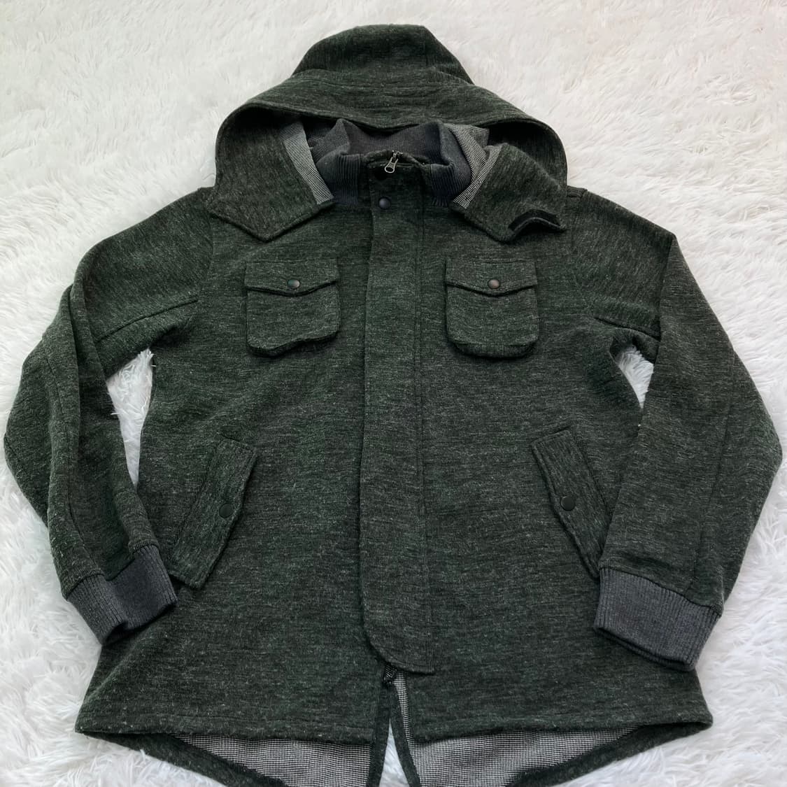 빈티지 그레이 터틀넥 니트 자켓 762 y2k 스트릿 갸루 펑키 일본빈티 상품이미지1