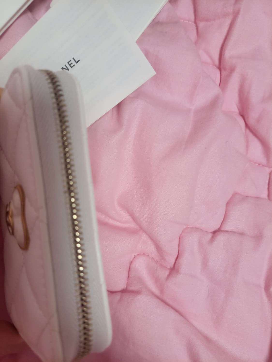 정품)급처미사용새상품!샤넬 하트 지갑 지퍼돌이 카드지갑 상품이미지7