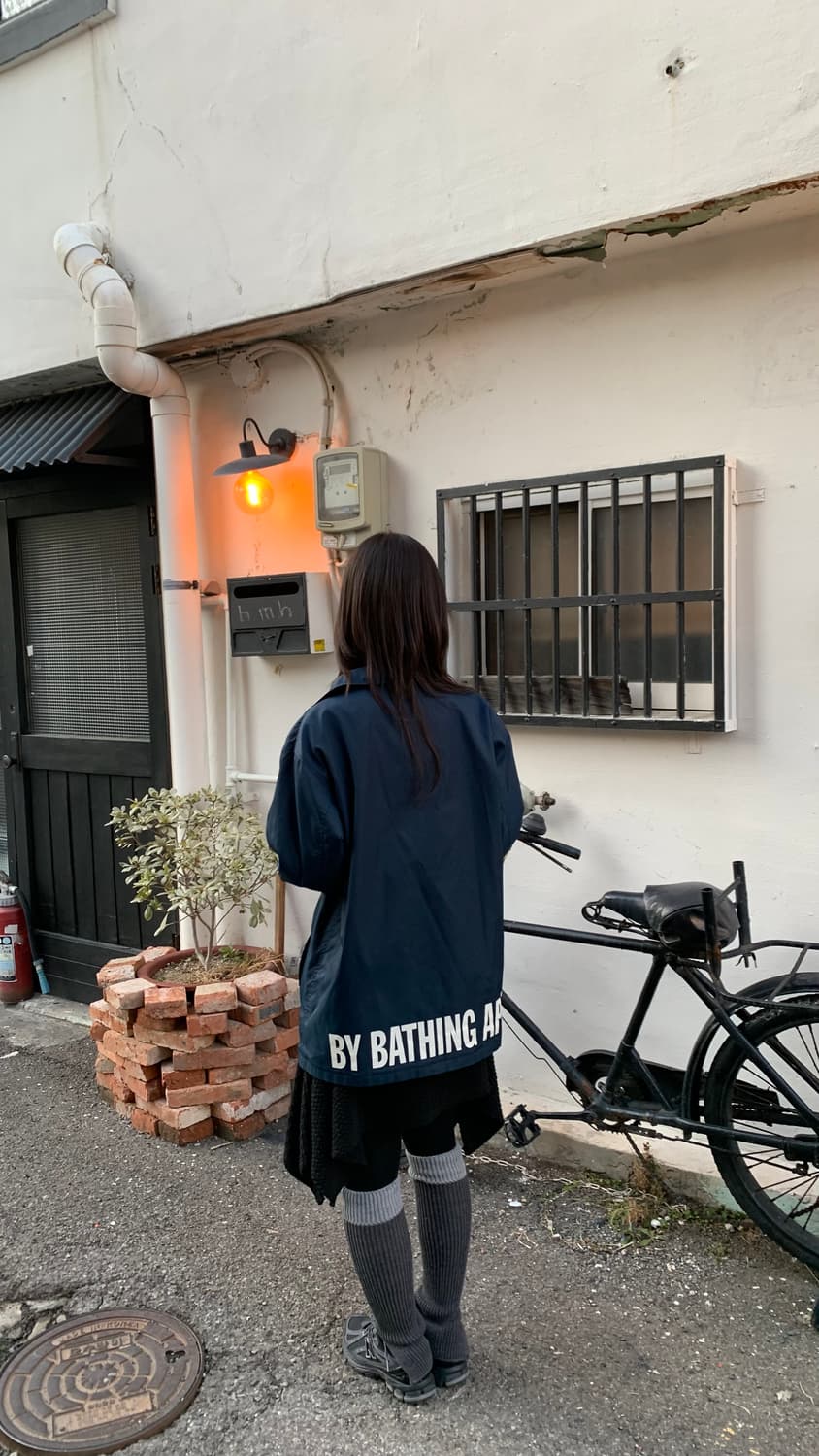 [새상품급] 베이프 코치자켓 네이비 상품이미지1