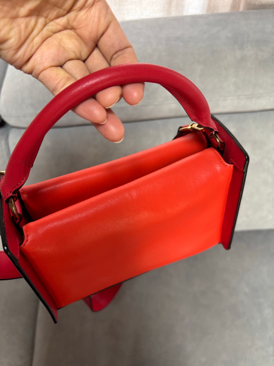 덱케 아코디온 미니 크로스백 레드 상품이미지3