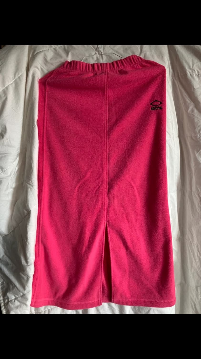 미스치프 플리스 롱 스커트 핑크 상품이미지1