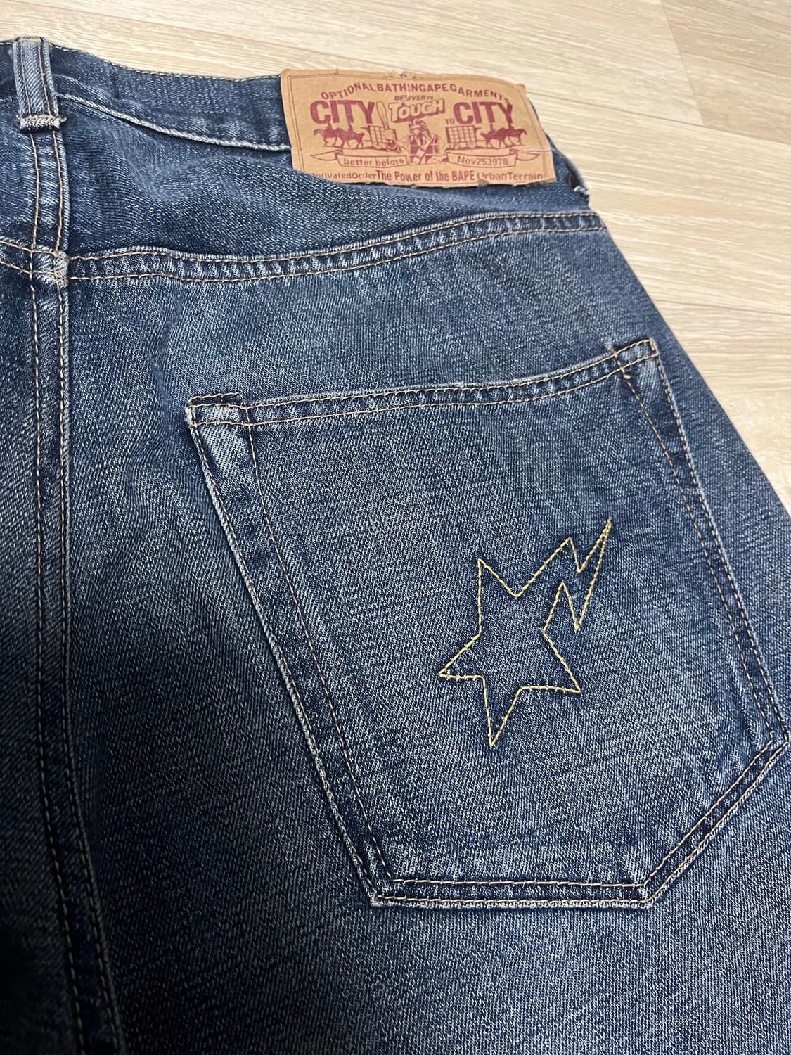 [M] 00s 베이프 OG 데님 중청 상품이미지7