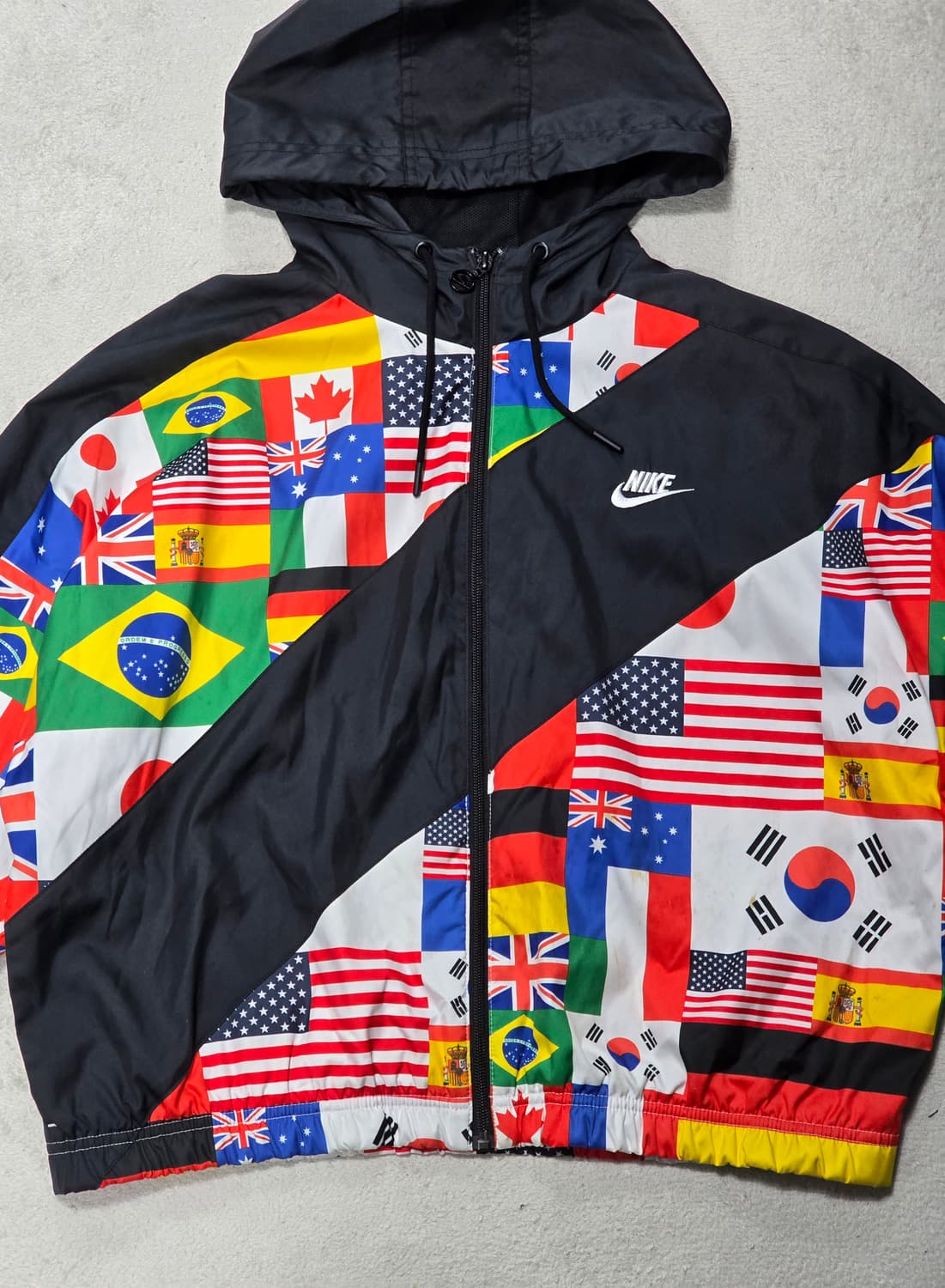 Nike 나이키 월드플래그 블랙 바람막이 자켓 L 상품이미지3