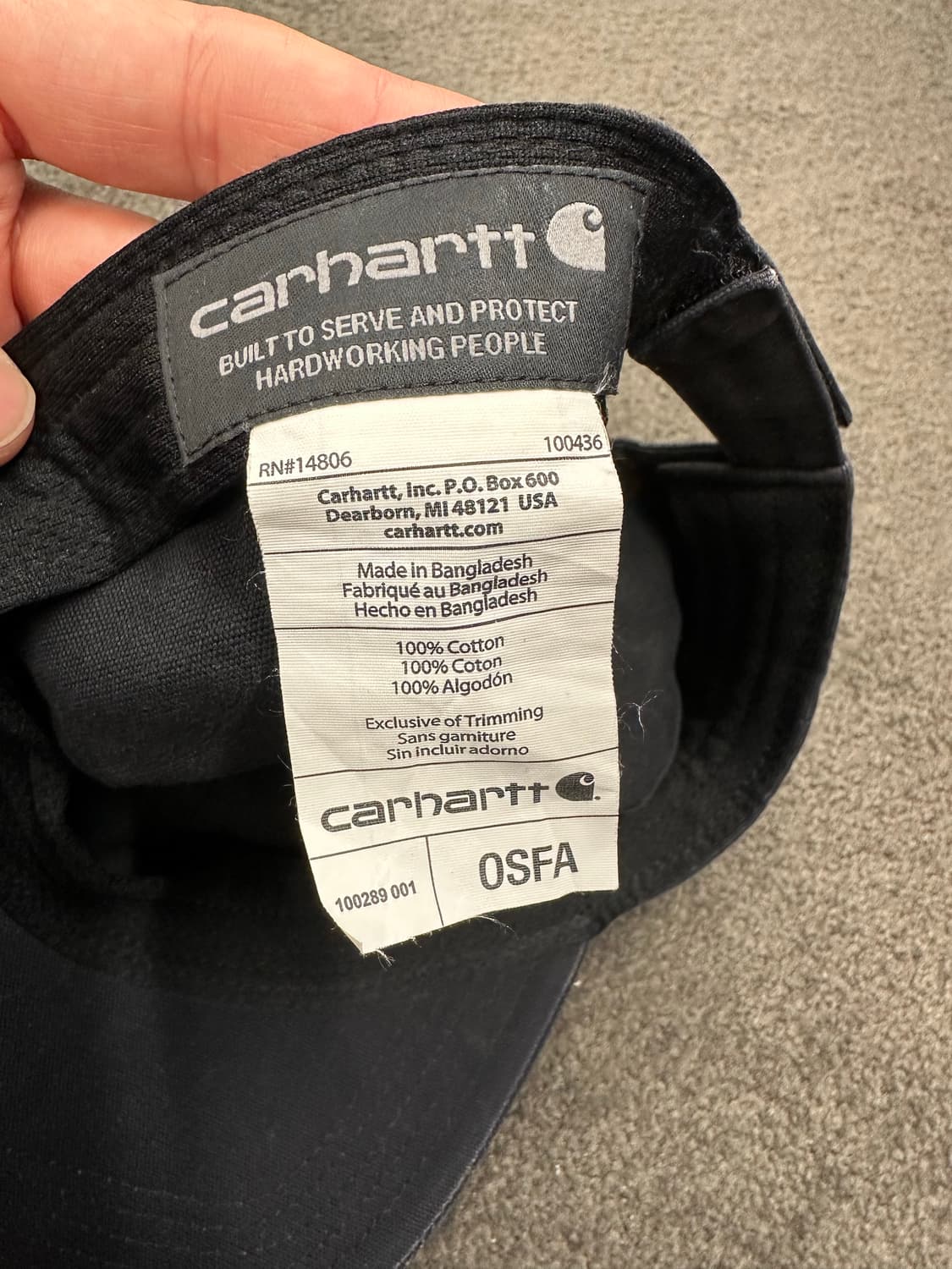 칼하트 레더 로고 볼캡  상품이미지3