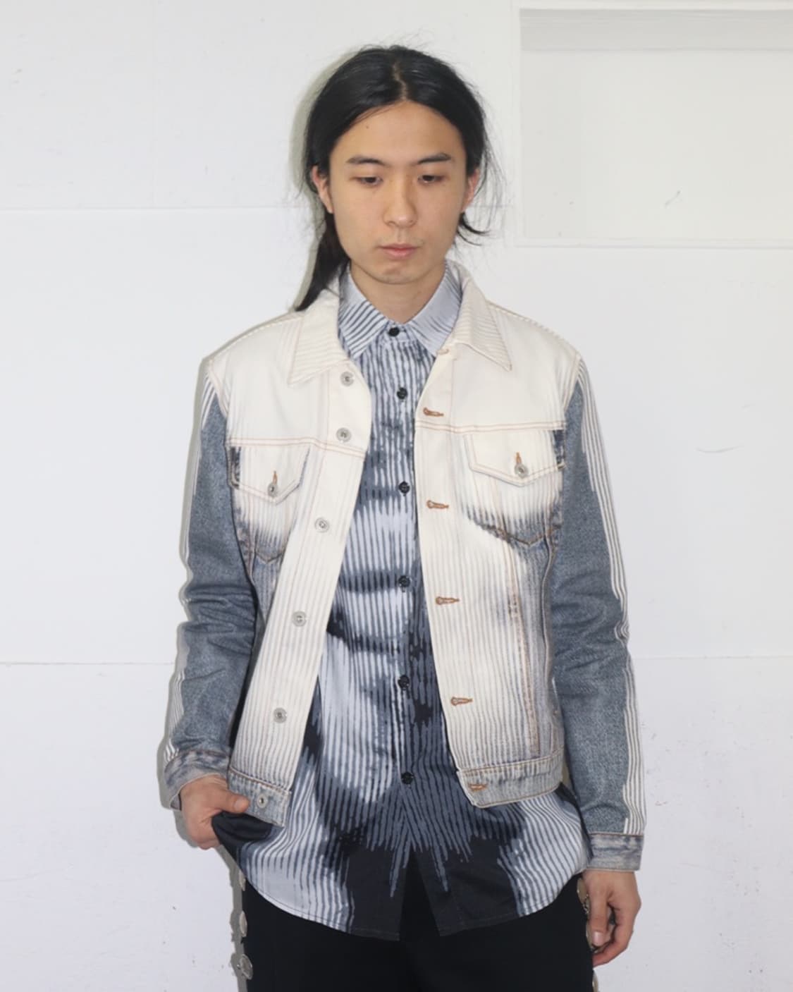 와이프로젝트 장폴고티에 콜라보 프린팅 데님 자켓 상품이미지2