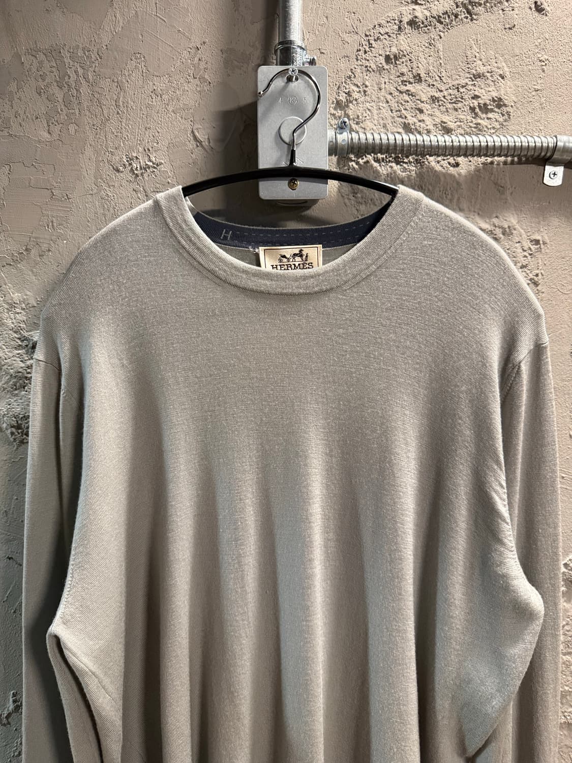 L 에르메스 HERMES 라나 울 니트 라이트블루 그레이 상품이미지4