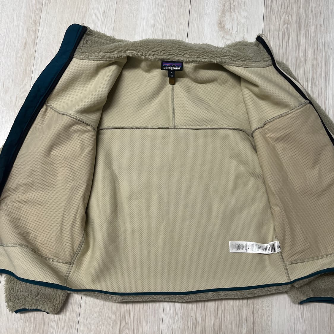 파타고니아 레트로 파일 플리스 자켓 베이지 그린 s 상품이미지3