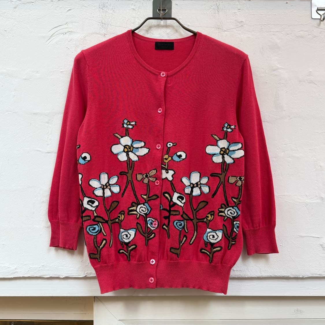 Paul Smith 플로럴 니트 가디건 핑크 M 상품이미지1