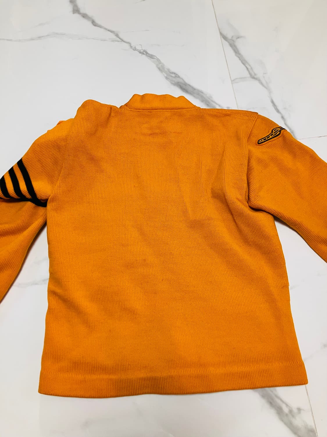 빈티지 캠퍼스 바시티 울 가디건 패치 스트라이프 상품이미지9