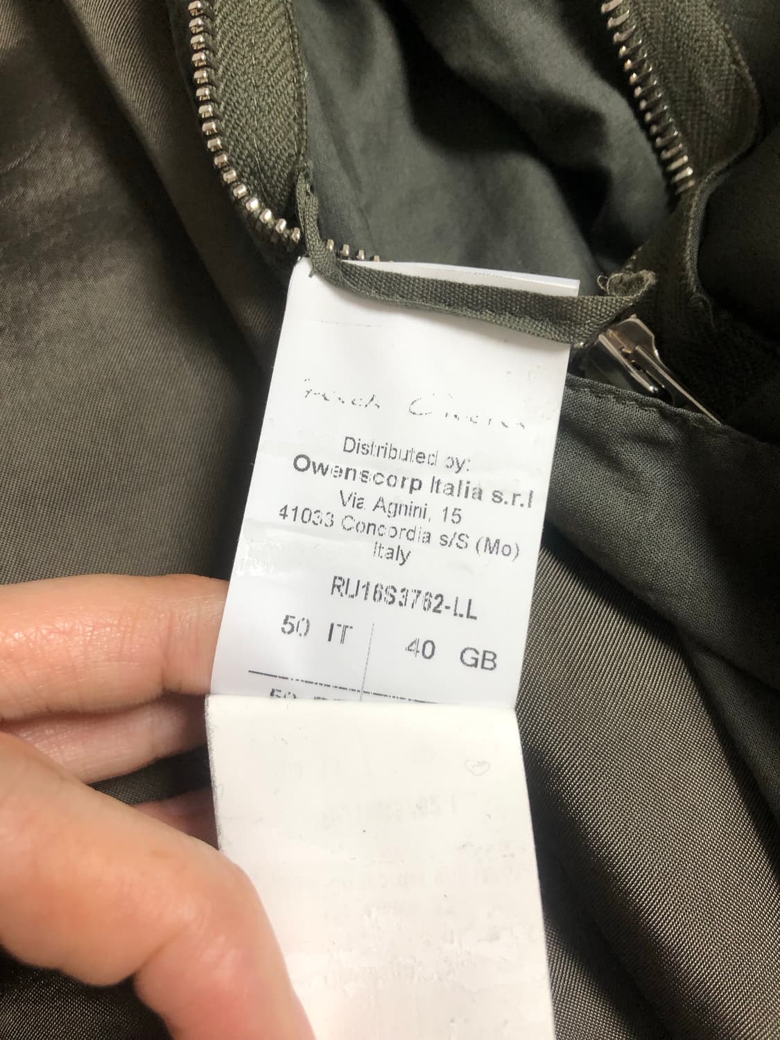 릭오웬스 16SS CYCLOPS 몰리노 레더자켓 카키 50 상품이미지10