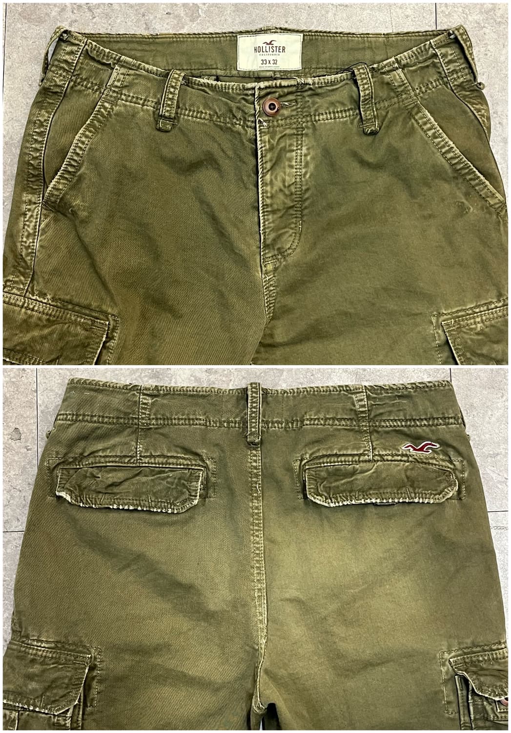 홀리스터 카고 팬츠 카키 33X32 #csz2262 상품이미지5