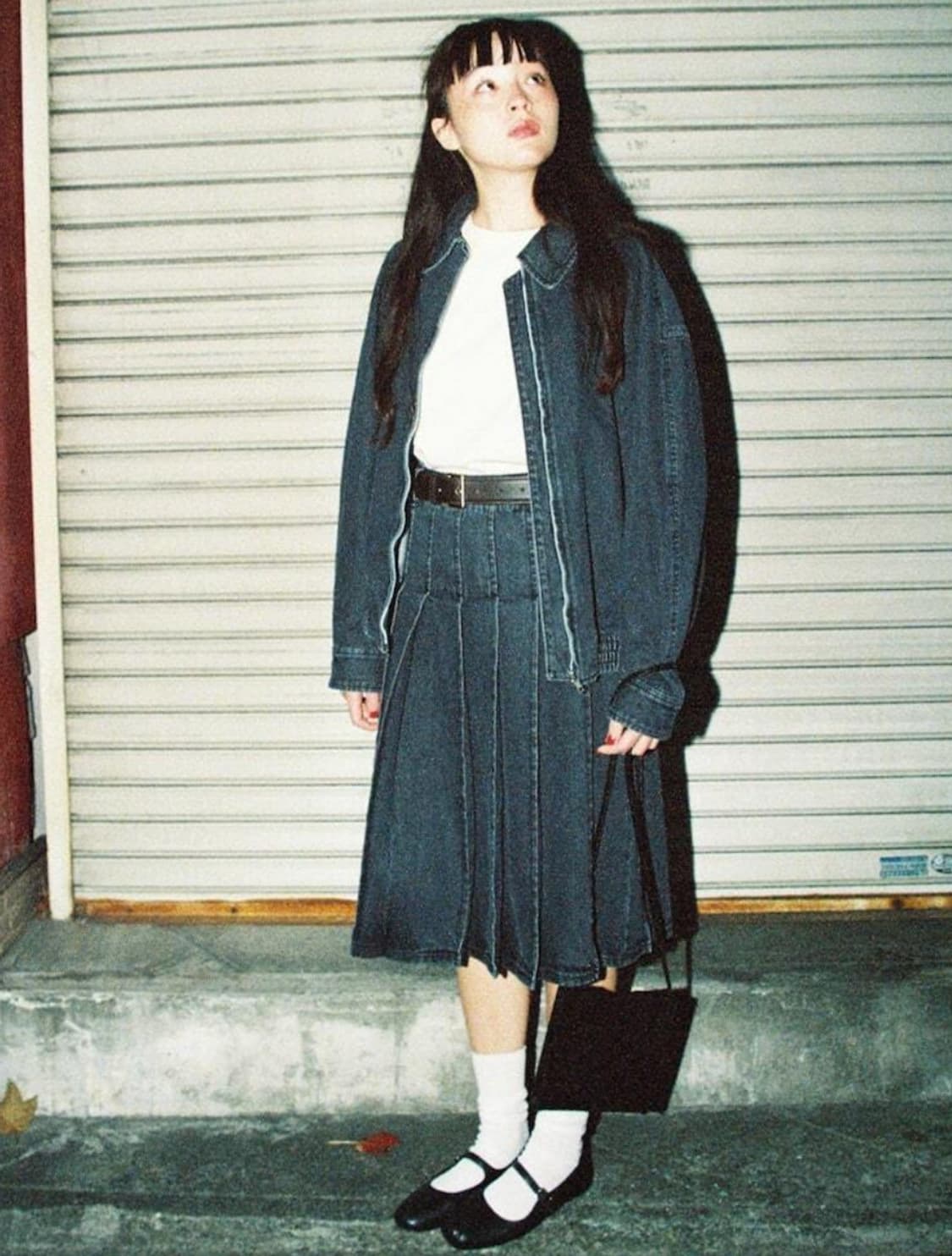 디애퍼처 Monday Pleated Skirt Grey 상품이미지1