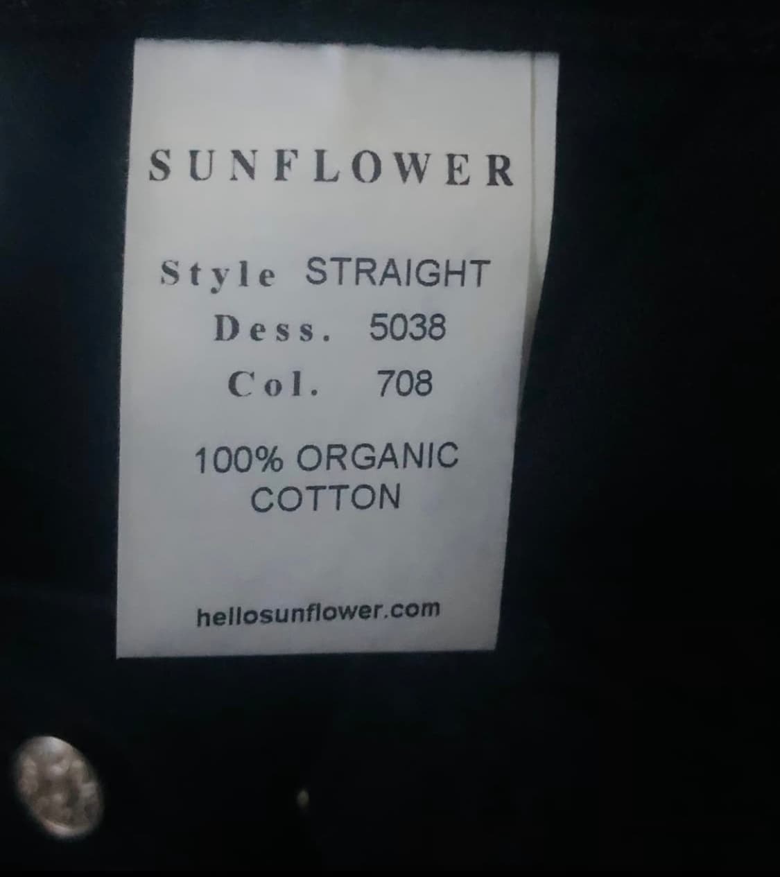 선플라워 5038  스탠다드 핏 데님 팬츠 (블랙) 상품이미지6