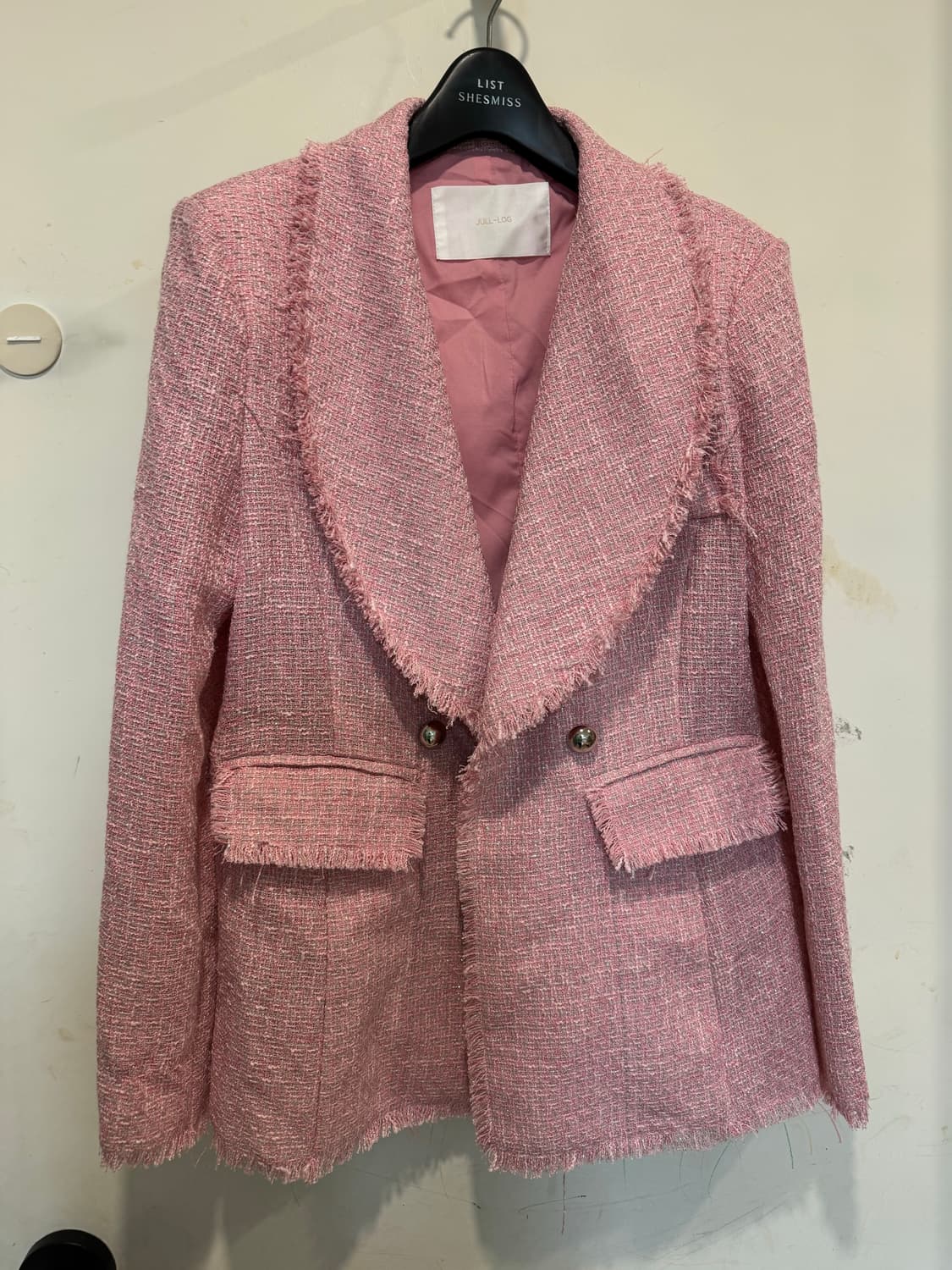 Jull log 줄로그 핑크 트위드 자켓 상품이미지6