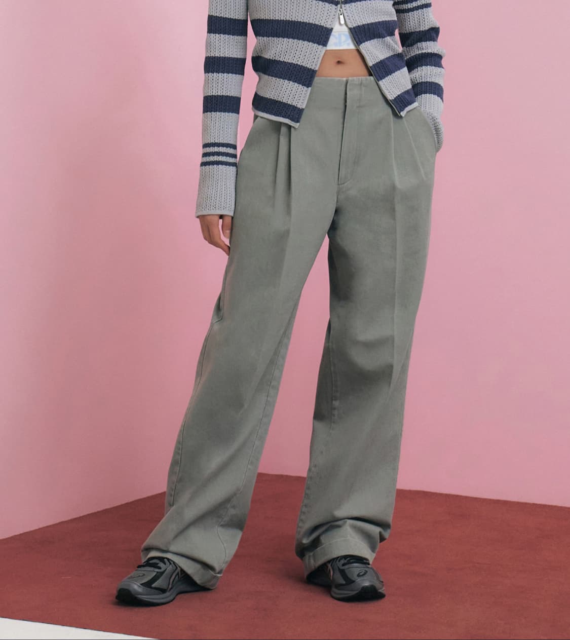 그로브 보이드 핀턱 팬츠 (제니착용) 상품이미지3