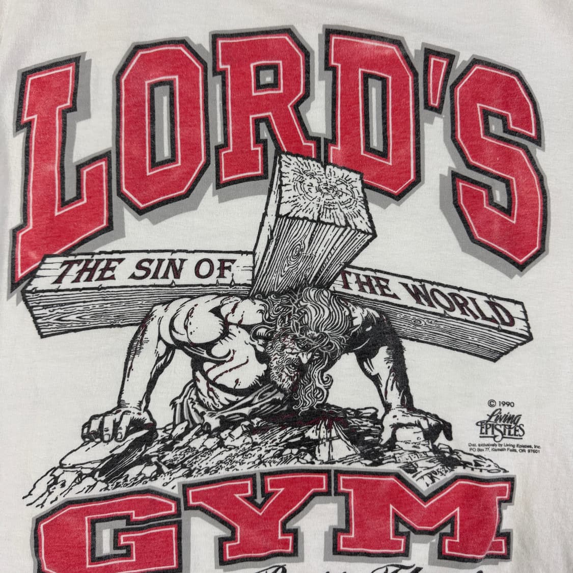 빈티지 90s Jesus Lord's Gym 지저스 로드짐 티셔츠 상품이미지6