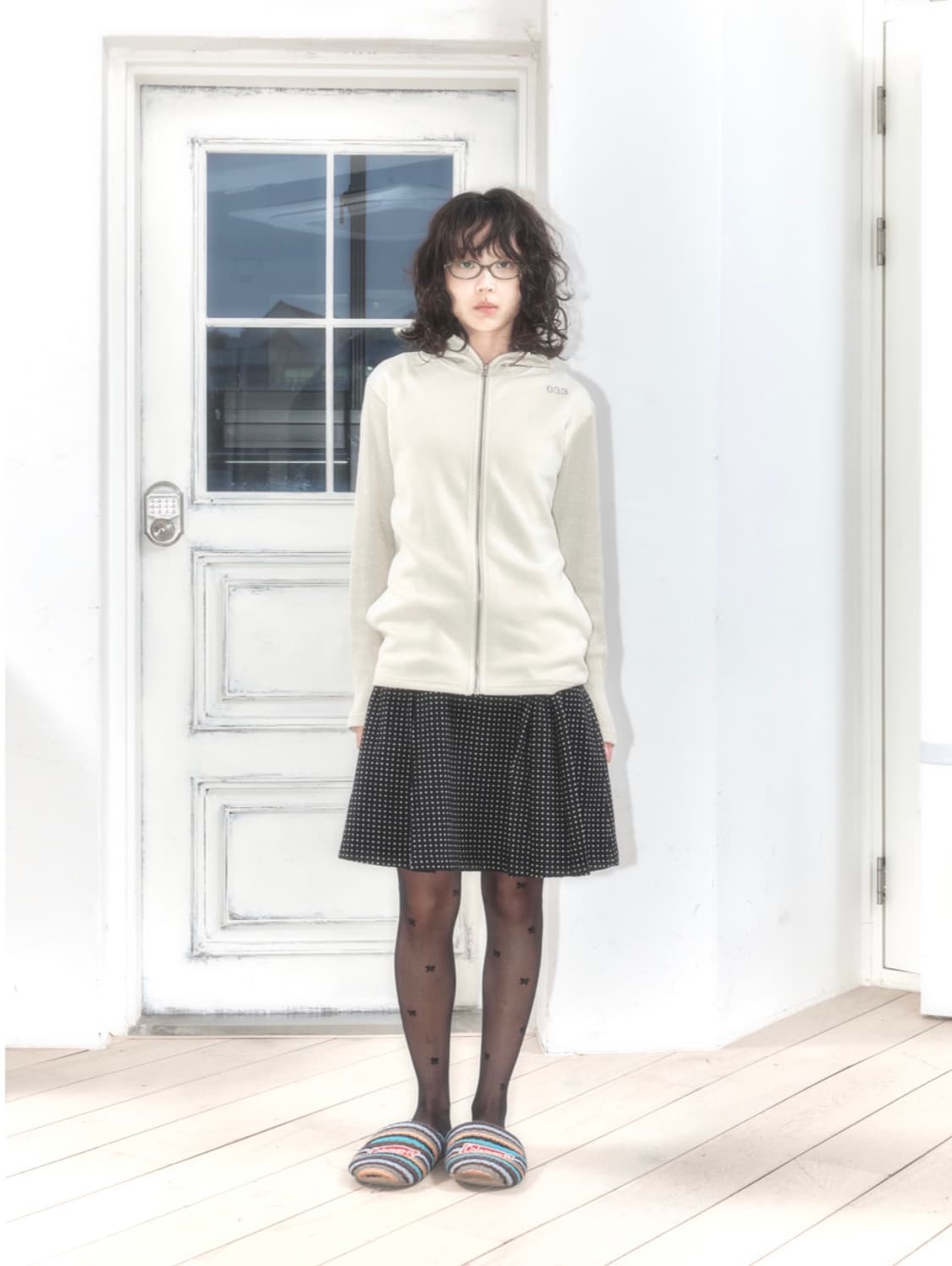 영마일웨어 바라클라바 니트집업 아이보리 상품이미지3