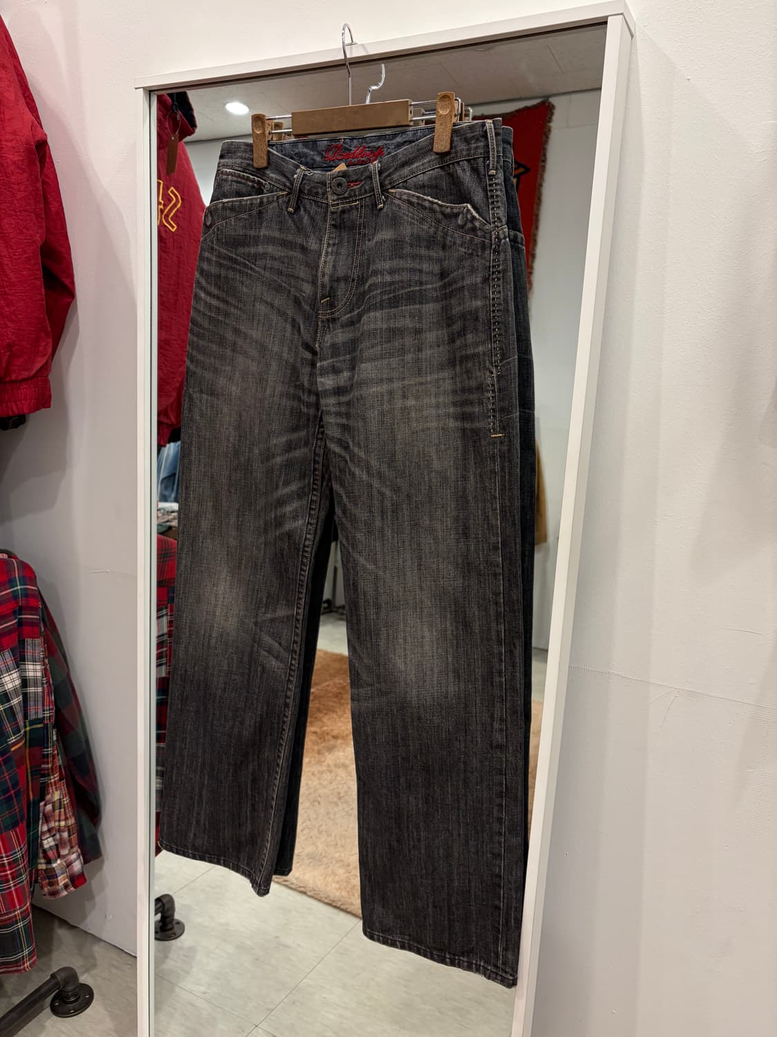 00s Levis 리바이스 레드룹 흑청 데님 팬츠 (32-33inch) 상품이미지1