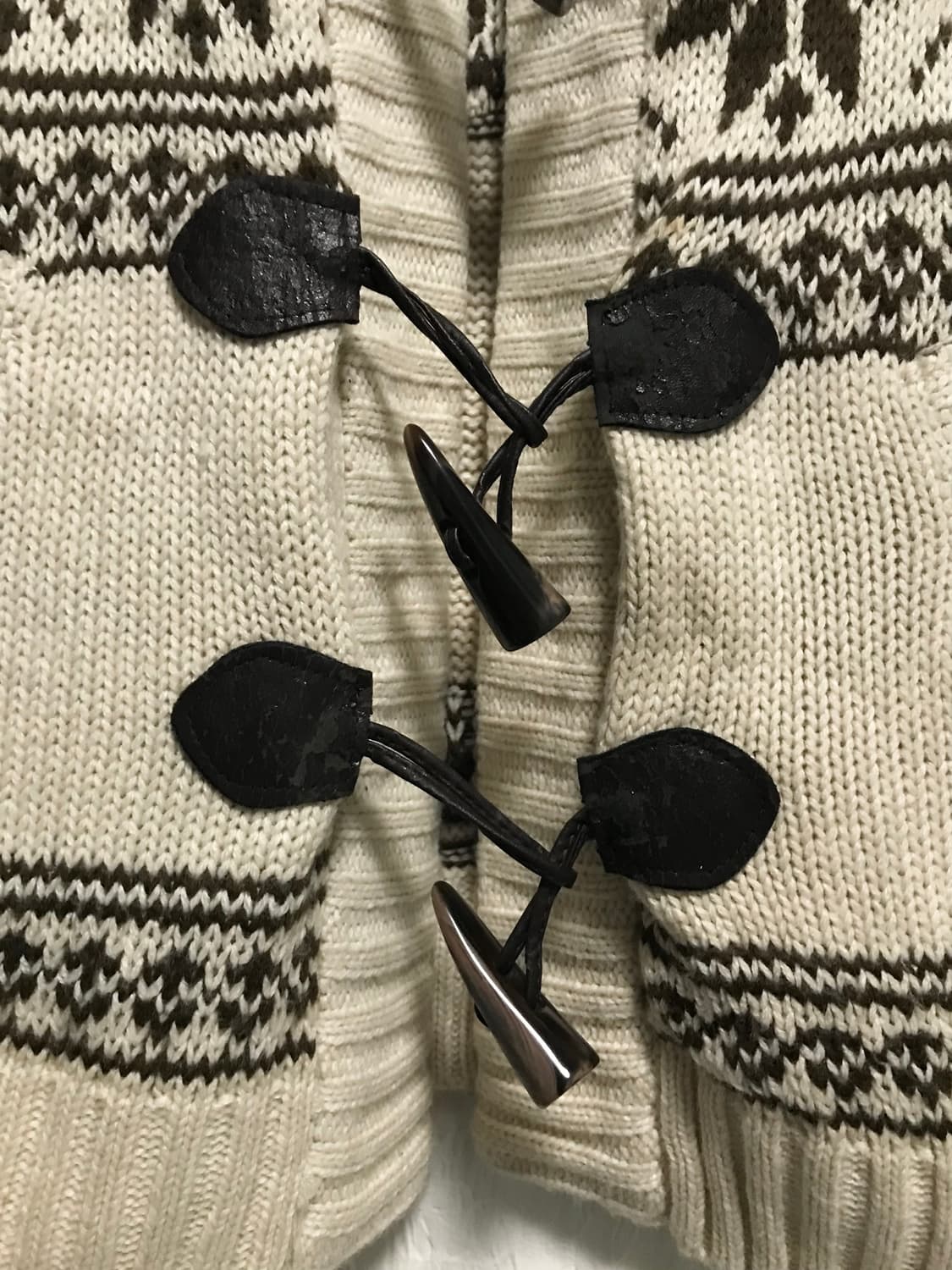 빈티지 니혼진 너드 모리 노르딕 후드 니트 가디건 상품이미지5