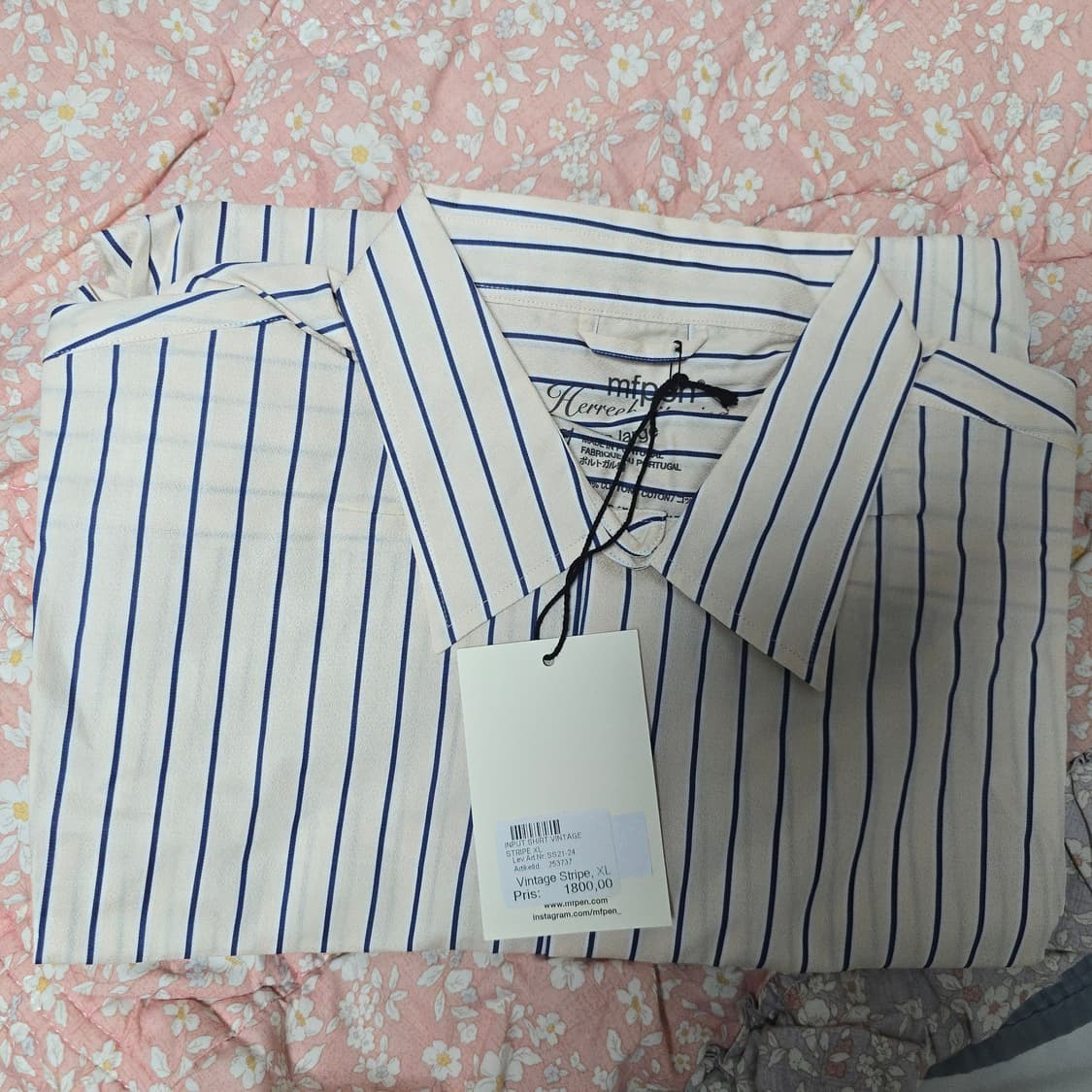 MFPEN INPUT SHIRT Vintage stripe  XL 새상품 상품이미지3