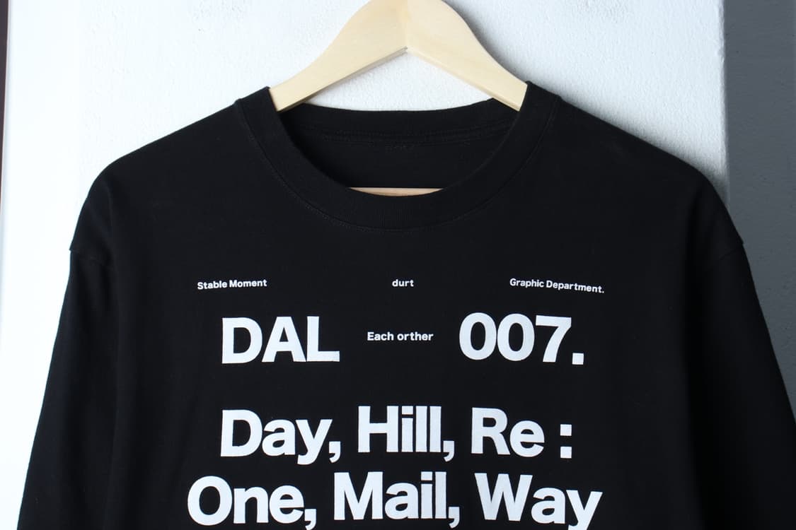 (L-XL) 더트 반팔 티셔츠 레터링 블랙 올드스쿨-H33497 상품이미지3